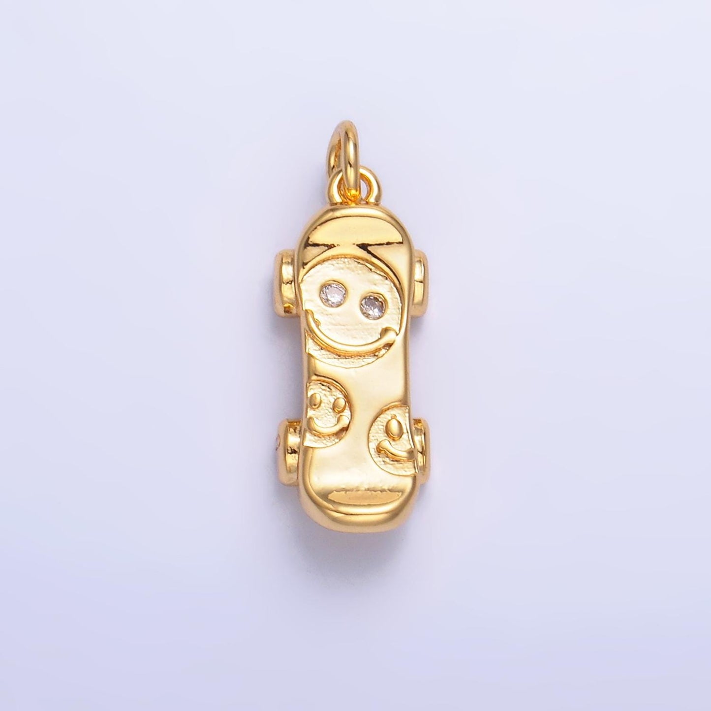 Skate board pave charm Silver skate board pendant 16.6x6.7mm Sport jewelry outdoor activity inspired, metro style design w792