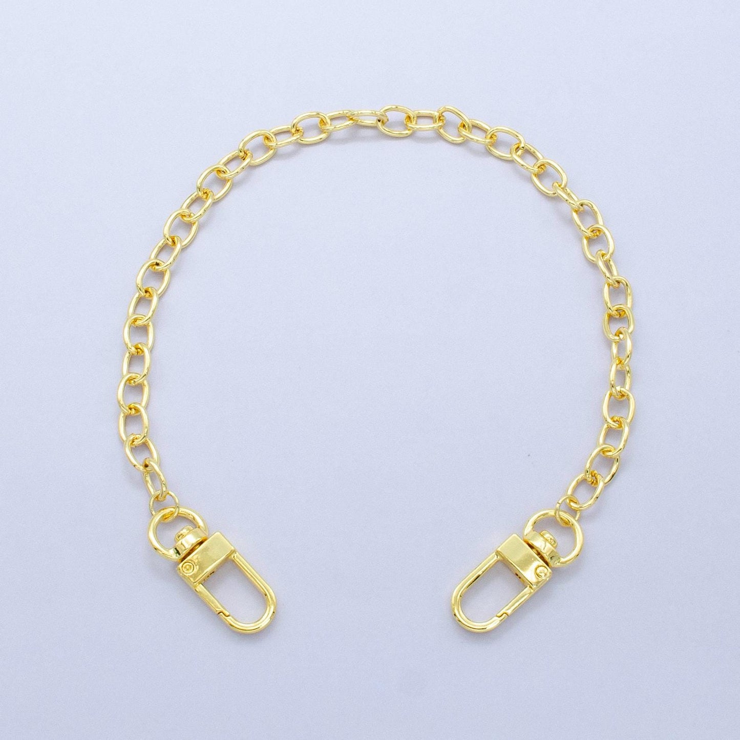 Long 24k Gold Filled Paper Clip chain 11.5 inch for Bag Charm Supply DIY Supply for Tote Purse Charm Jewelry Making WA-2761