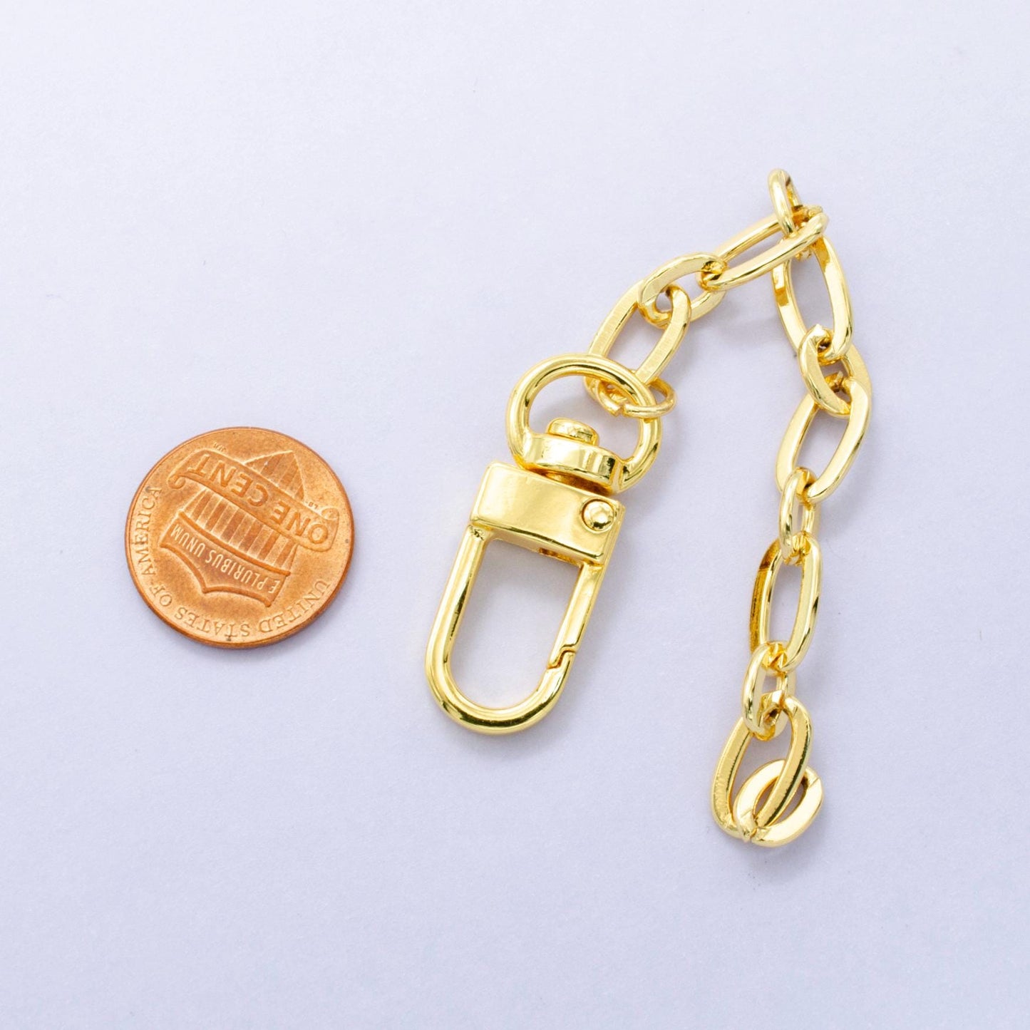 24k Gold Filled Oval Cable chain 5 inch for Bag Charm Supply DIY Supply for Purse Charm Jewelry Making WA-2894