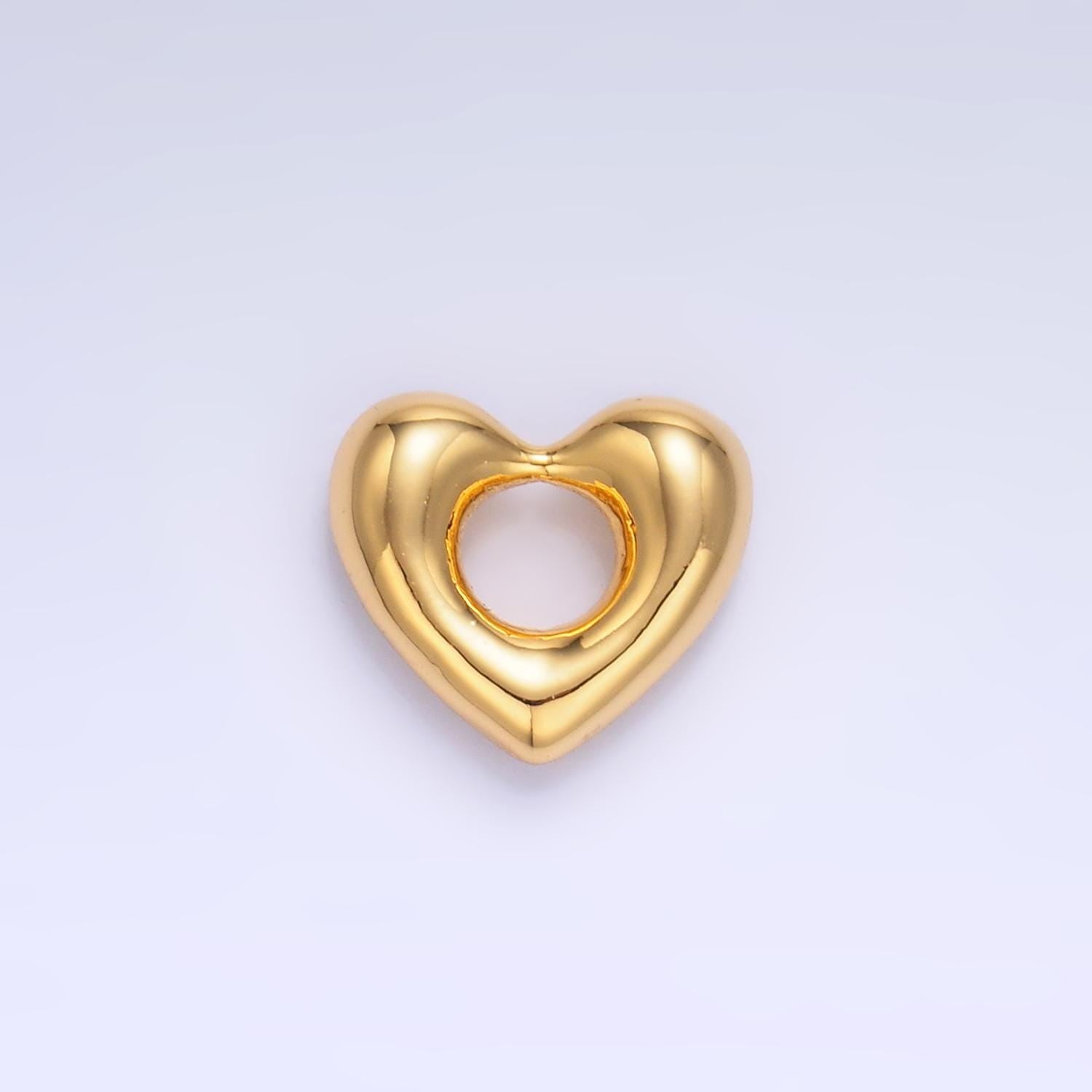 24K Gold Filled Molten Heart Charm in Gold & Silver for Earring Necklace Jewelry Making Supply | B207