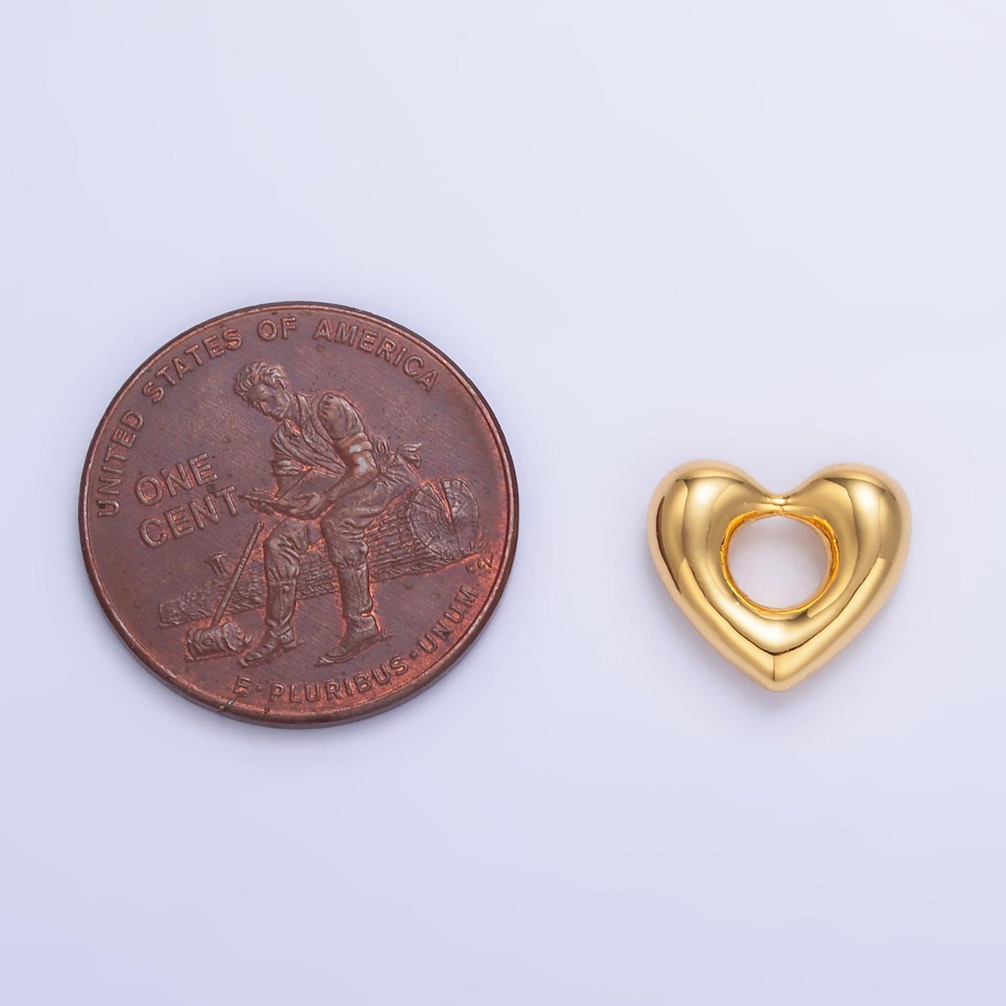24K Gold Filled Molten Heart Charm in Gold & Silver for Earring Necklace Jewelry Making Supply | B207