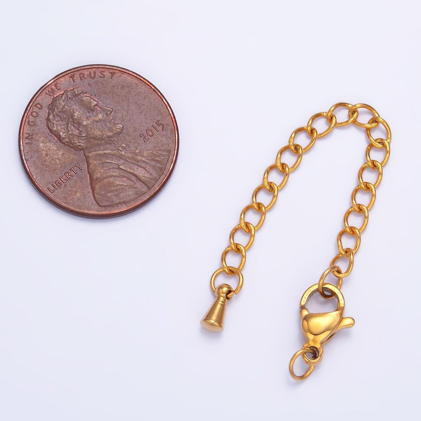 PVD Gold Stainless Steel Lobster Claw Clasps Chain Extender Finding for Necklace Bracelet | Z1059