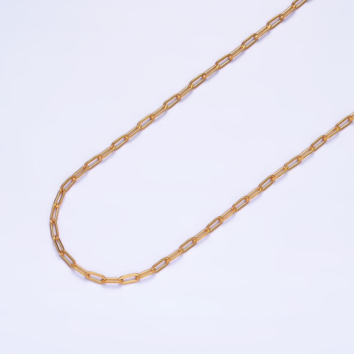 Stainless Steel 1.7mm Minimalist Paperclip Unfinished Chain by Yard | Roll-1549