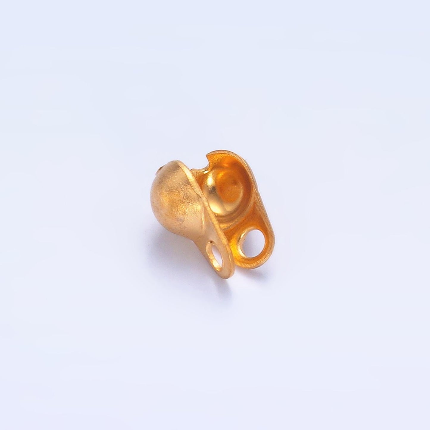 1pc gold clamshell end tip beads 3.0mm diameter PVD Gold Plate Stainless Steel chain clasps gold clasp for connector crimp beads | Z1040