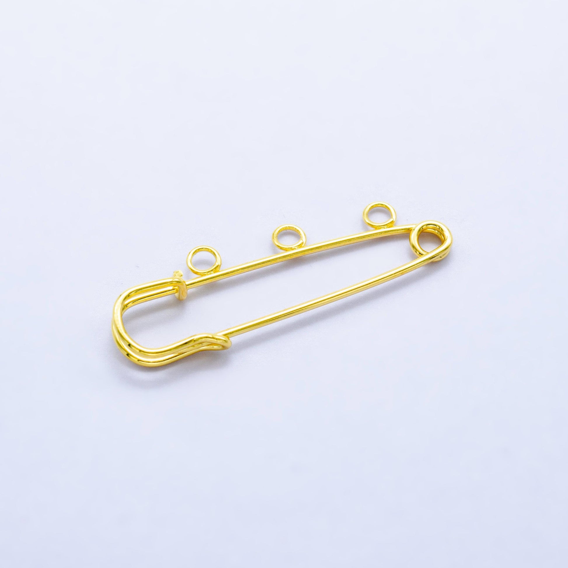 Long Gold Safety Pin Charm Supply Big Pins for Jacket Purse DIY Charm Holder Jewelry Making Z1074