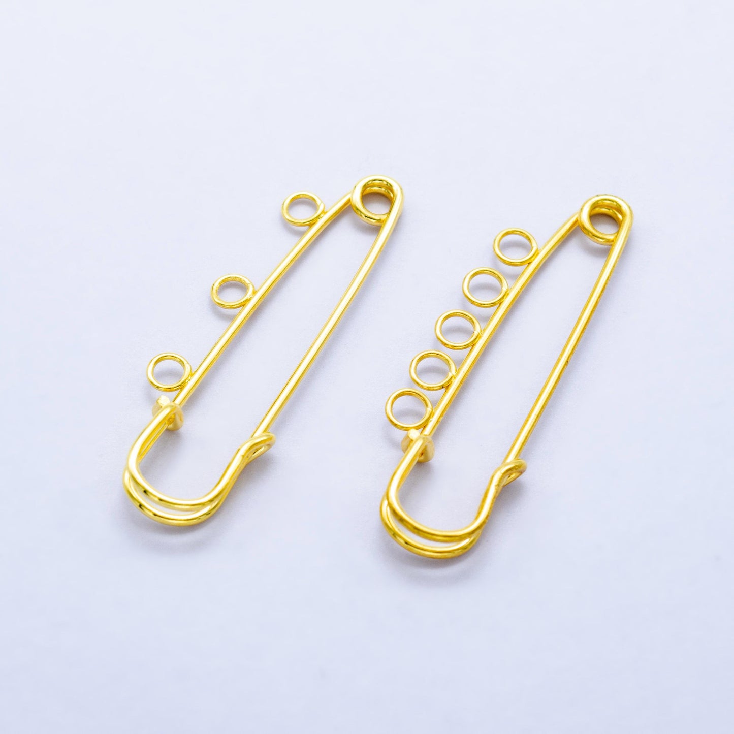 Long Gold Safety Pin Charm Supply Big Pins for Jacket Purse DIY Charm Holder Jewelry Making Z1074