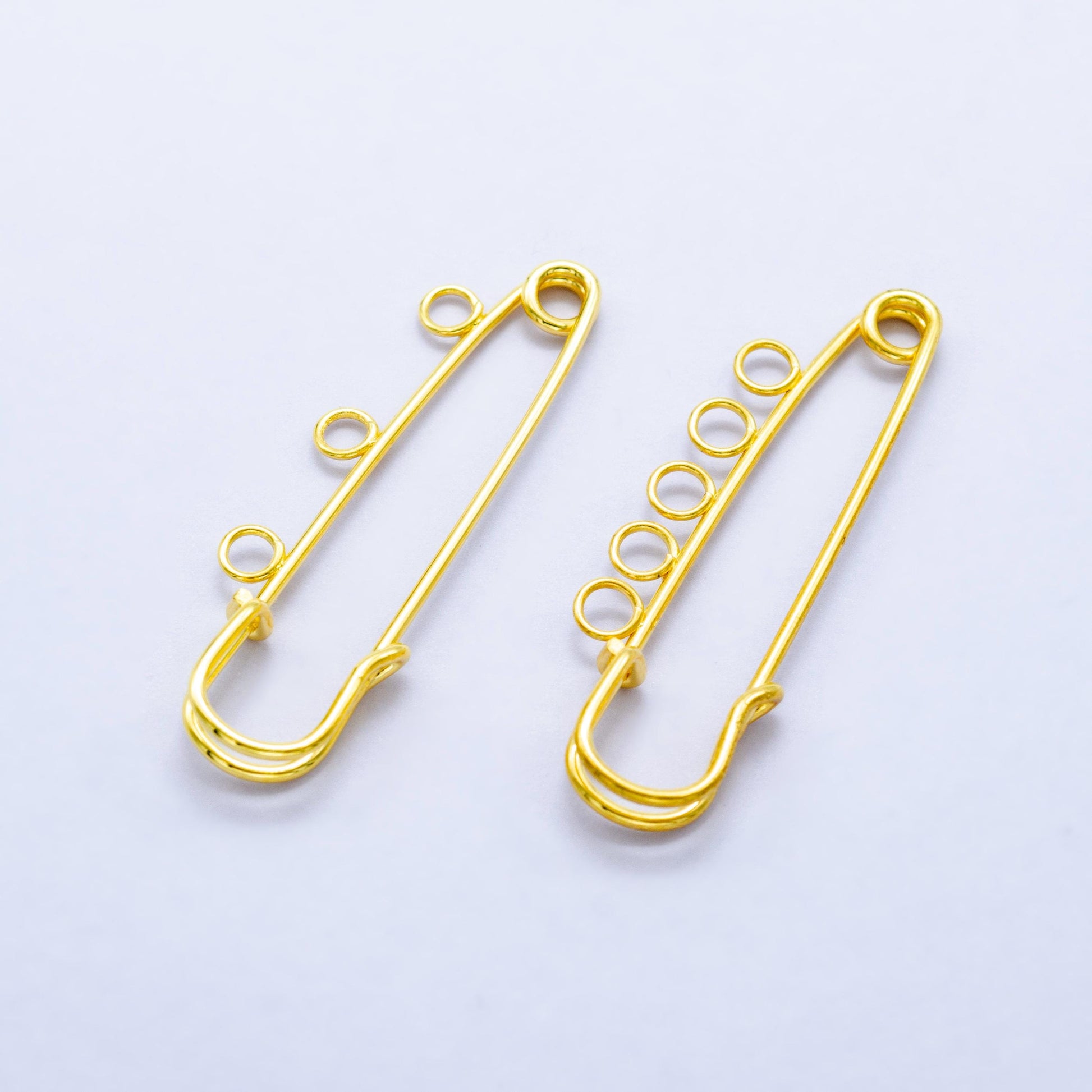 Long Gold Safety Pin Charm Supply Big Pins for Jacket Purse DIY Charm Holder Jewelry Making Z1074