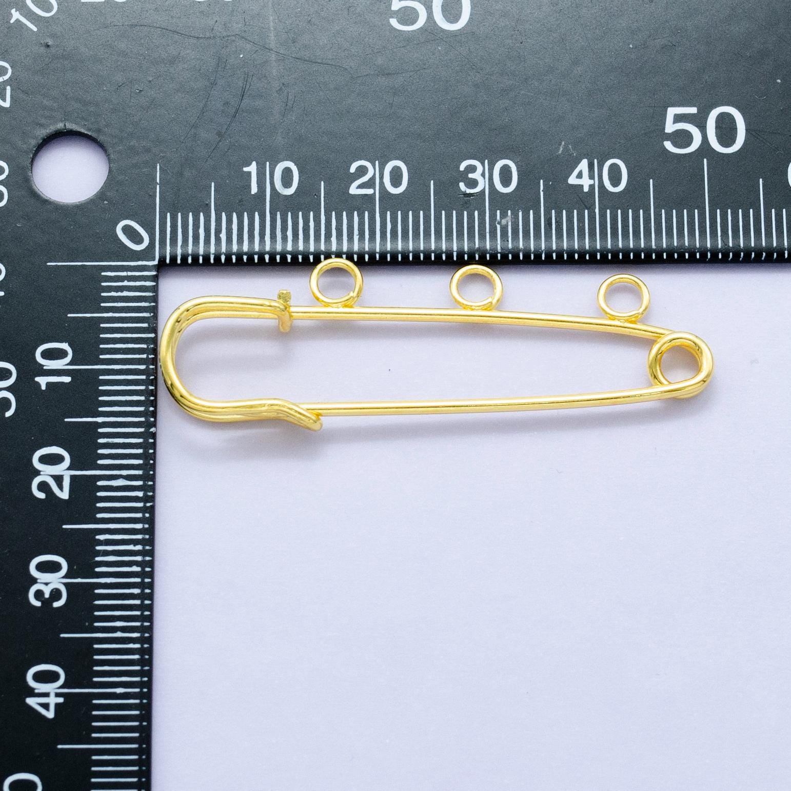 Long Gold Safety Pin Charm Supply Big Pins for Jacket Purse DIY Charm Holder Jewelry Making Z1074