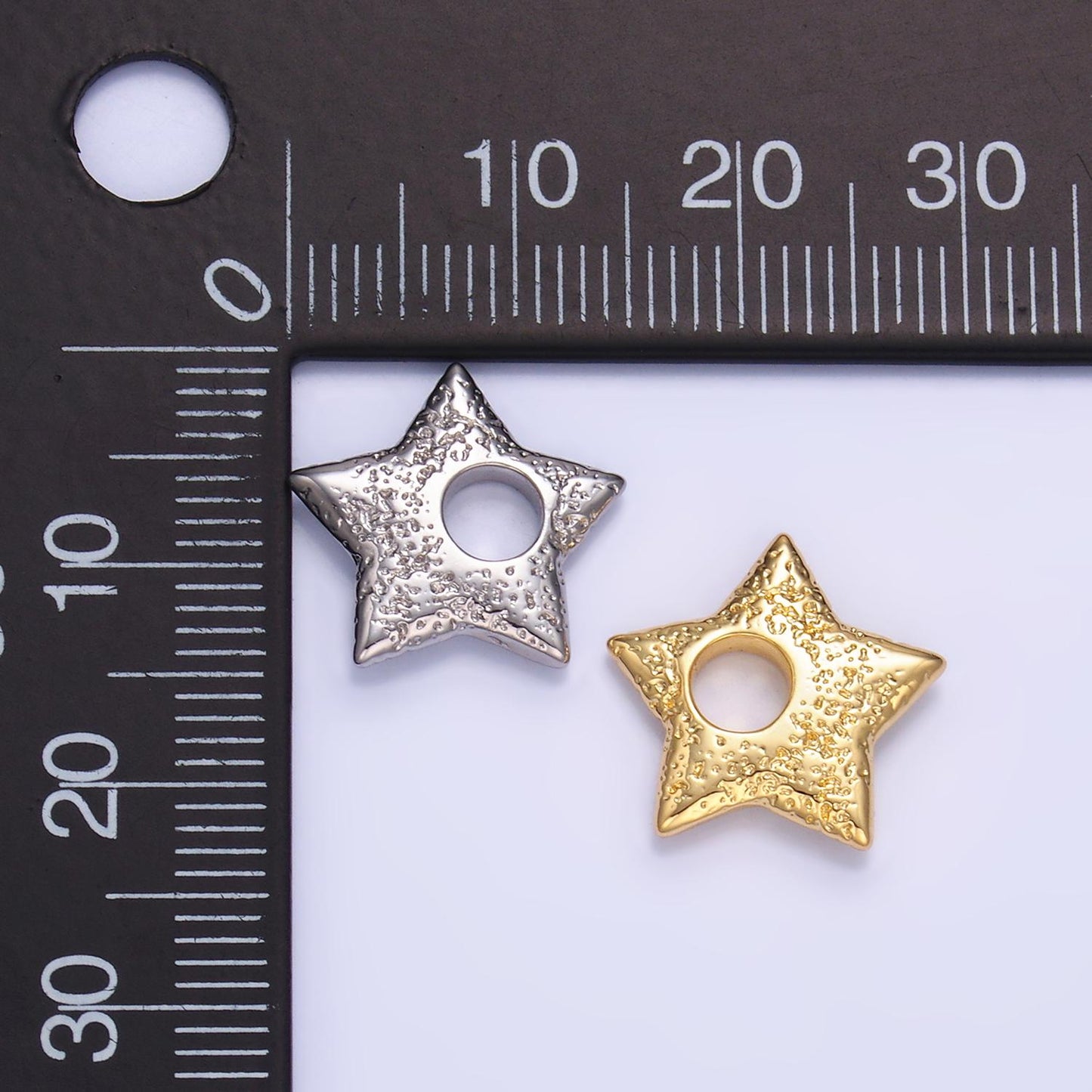 Dainty Textured Star charm necklace gold Star pendant celestial Silver jewelry for Cord Necklace earing, bracelet Supply Artful Pendant B629