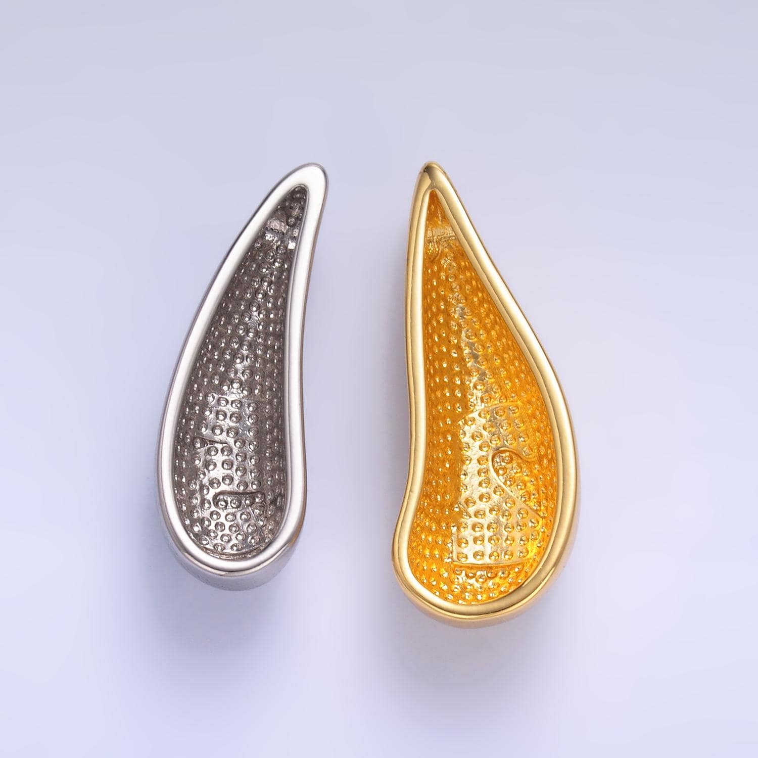24K Gold Filled Heart Geometric Teardrop Mixed Metal Slide Charm Set 2025 Jewelry | W822
