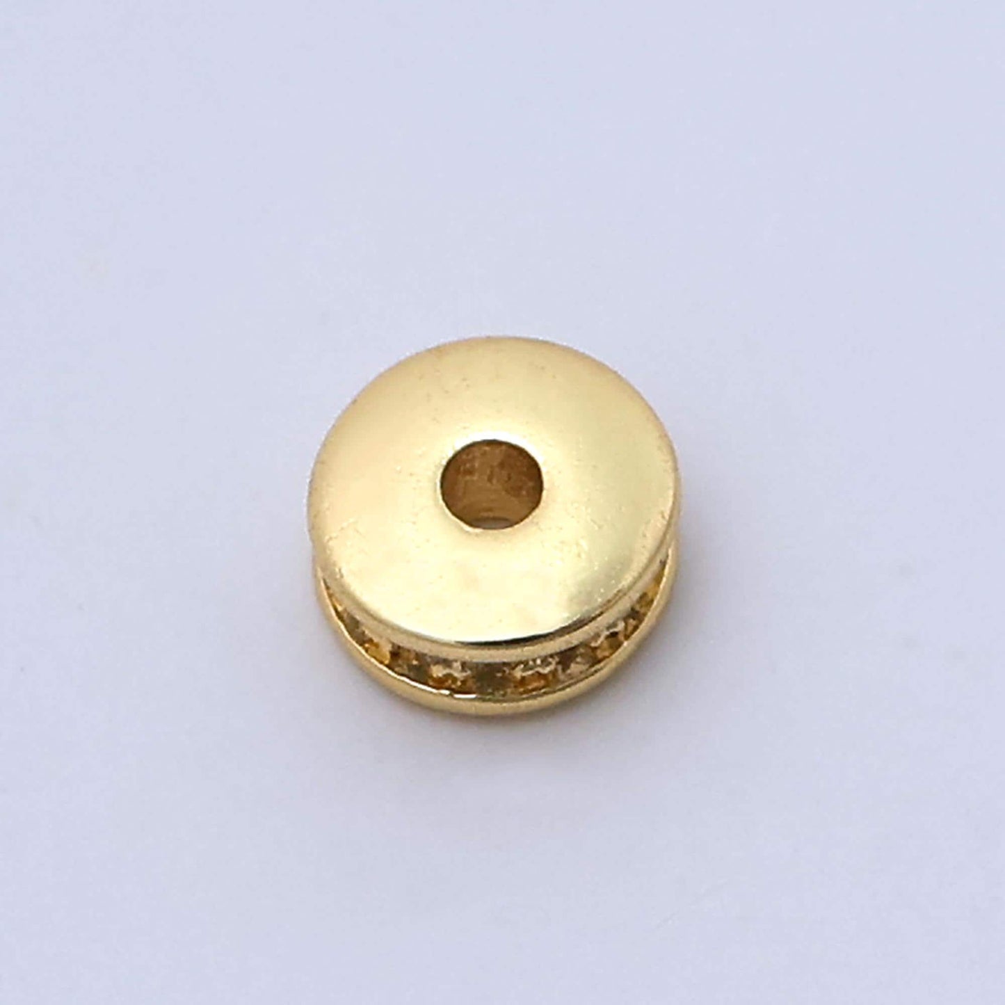 1pc gold cz spacer beads for diy beaded bracelet jewelry charms rondelle bead spacer bead size 6mm bead B-212