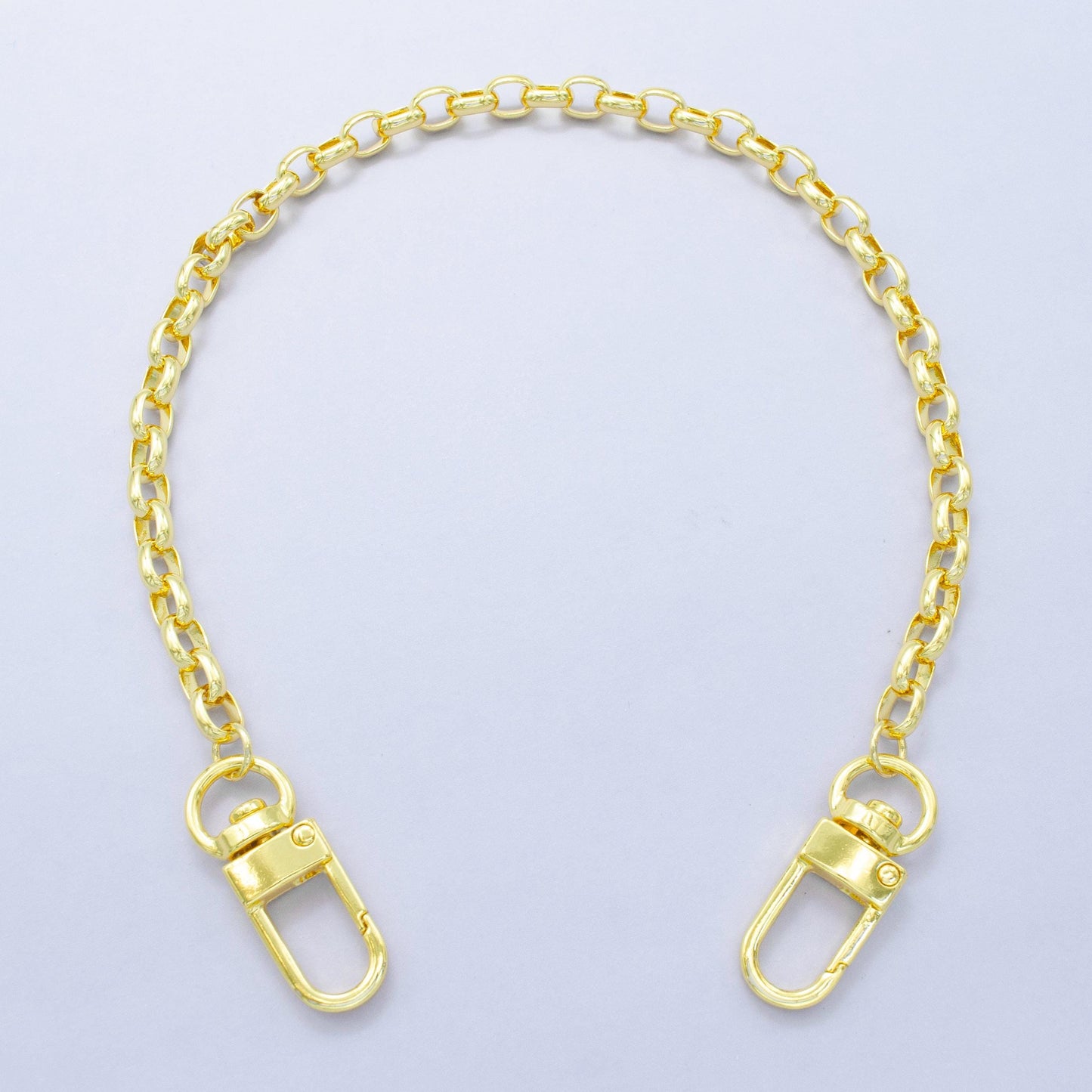 Long 24k Gold Filled oval Paper Clip chain 11.5 inch for Bag Charm Supply DIY Supply for Tote Purse Charm Jewelry Making WA-2942