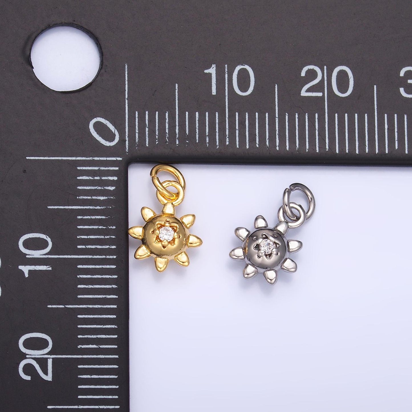 Mini Gold Sun Charm 24k gold filled Celestial charm for bracelet necklace jewelry making supply | W879