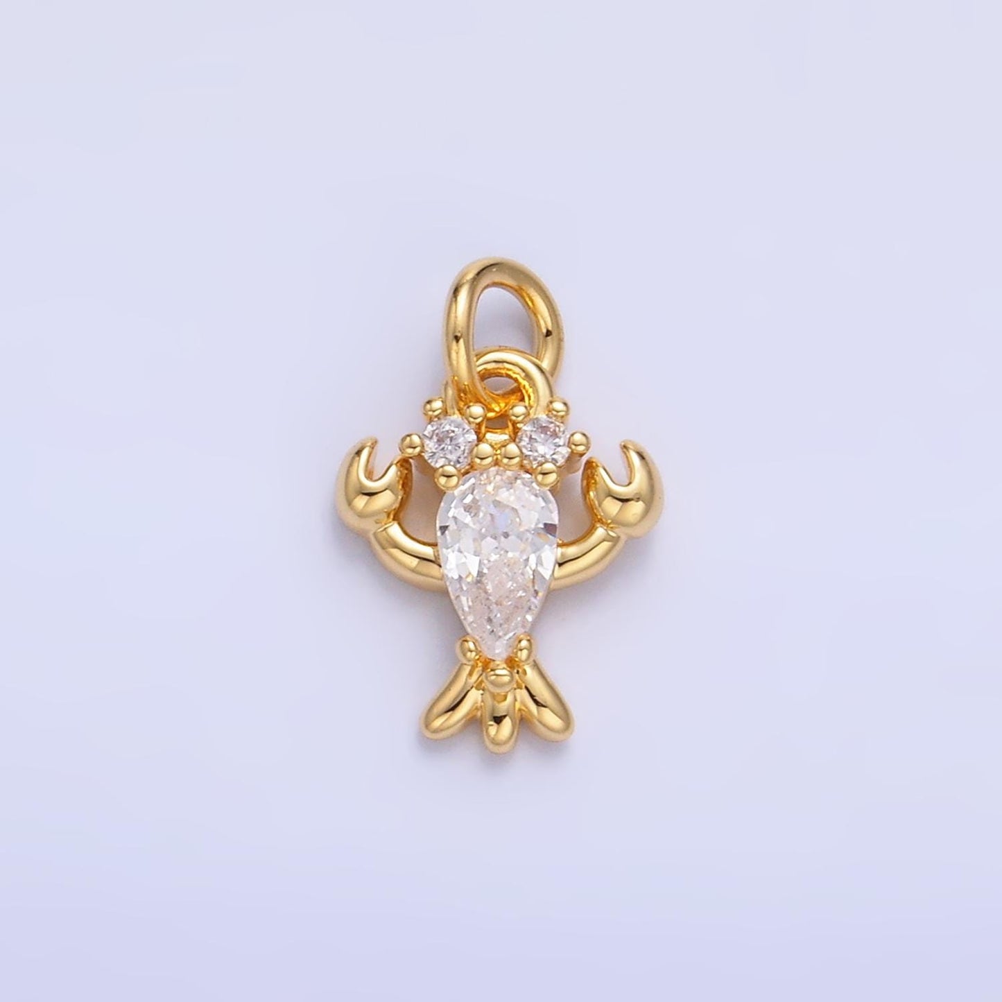 Mini Gold Lobster Charm 24k gold filled Animal Crustacean charm for bracelet necklace jewelry making supply | W886