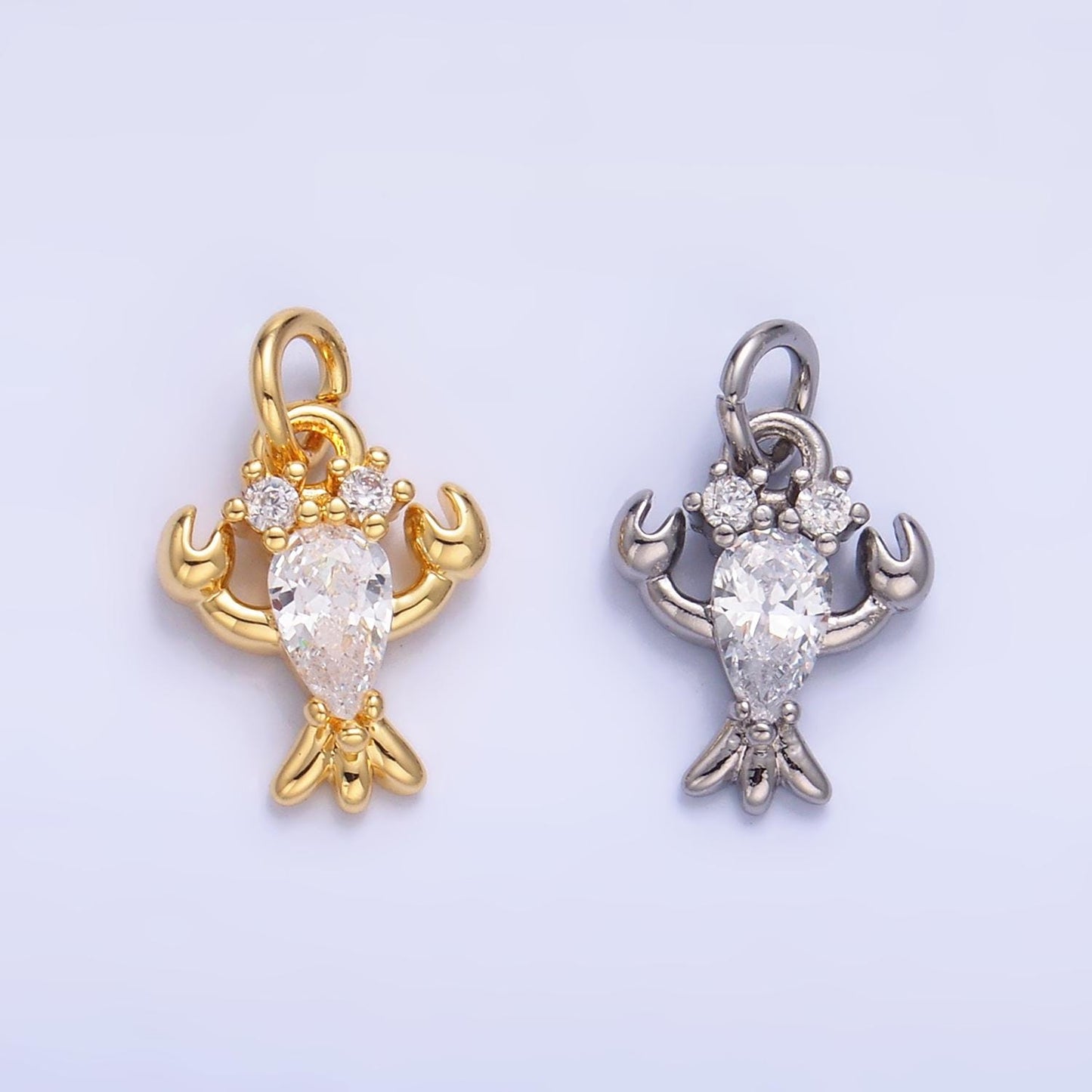 Mini Gold Lobster Charm 24k gold filled Animal Crustacean charm for bracelet necklace jewelry making supply | W886