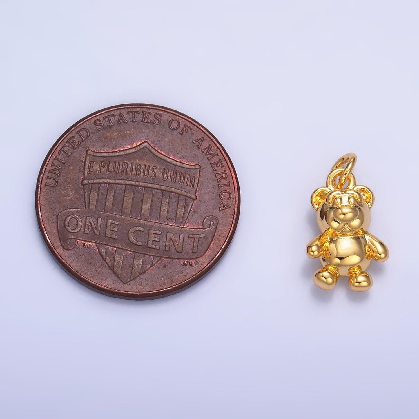 Mini bear pendant dainty teddy bear charm gold small charm silver stuff animal charm for bracelet necklace jewelry making supply W797
