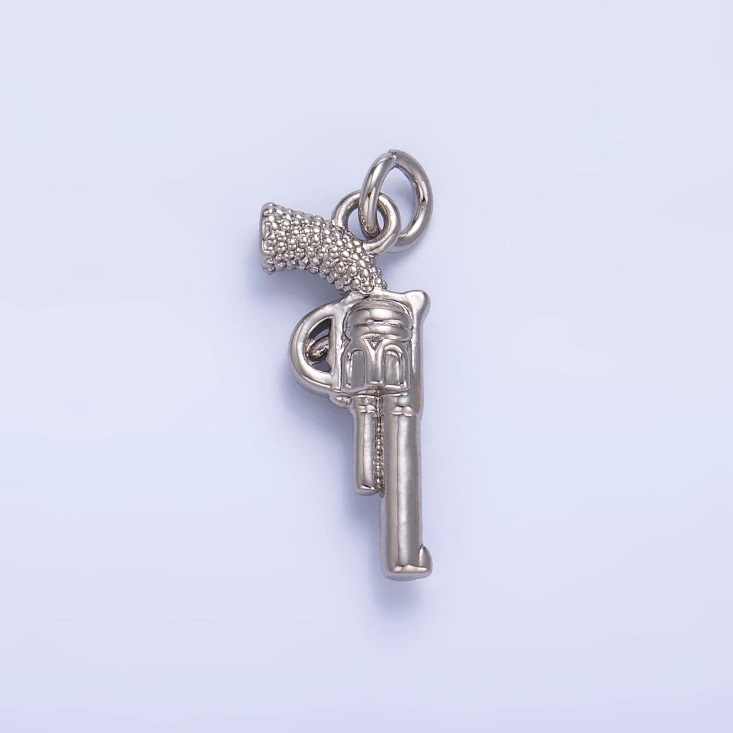 Mini revolver pistol pendant 24k gold plated gun charm, necklace bracelet charm pendant Cowboy Police Inspired Jewelry W798