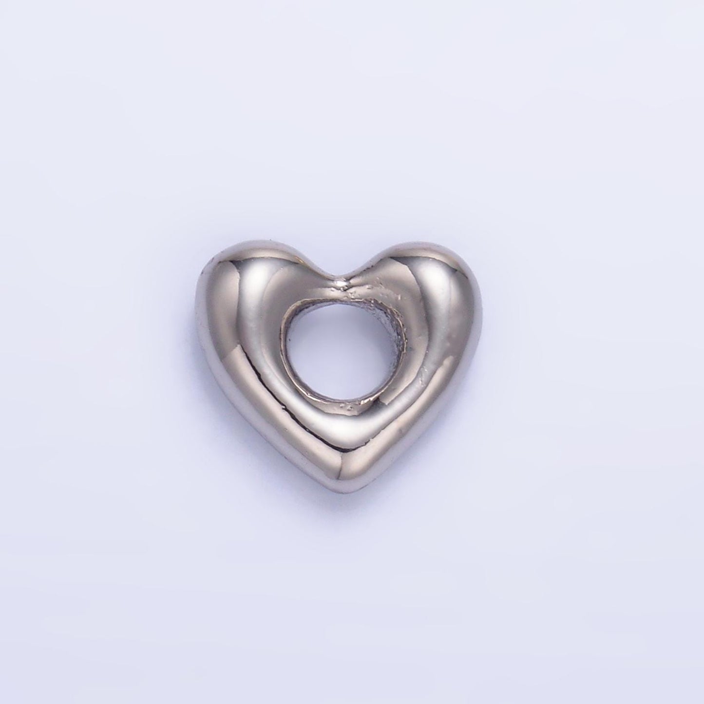 24K Gold Filled Molten Heart Charm in Gold & Silver for Earring Necklace Jewelry Making Supply | B207