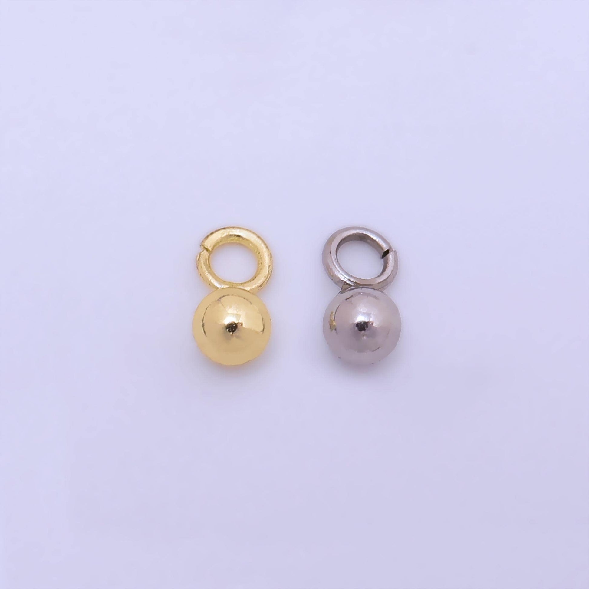 PVD Gold Stainless Steel Minimalist Ball Bead Charm in Gold & Silver Pickle Ball Charm | P737