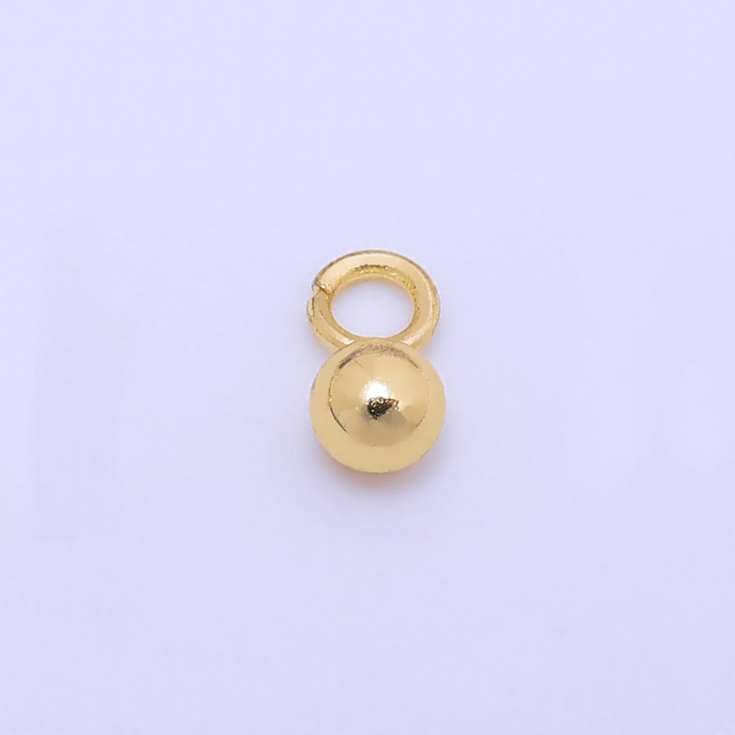 PVD Gold Stainless Steel Minimalist Ball Bead Charm in Gold & Silver Pickle Ball Charm | P737