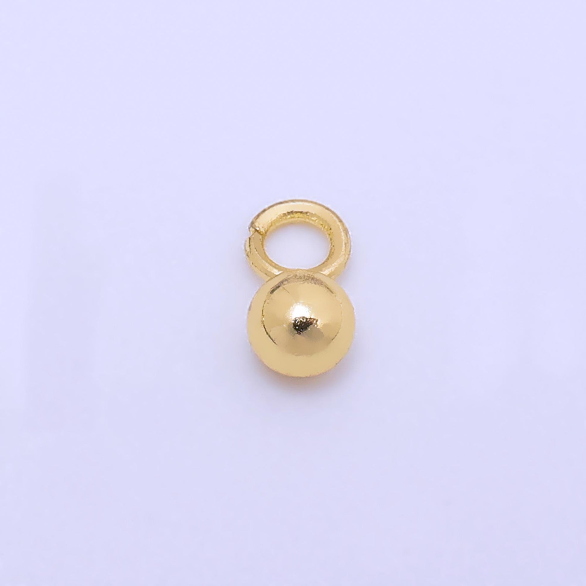 PVD Gold Stainless Steel Minimalist Ball Bead Charm in Gold & Silver Pickle Ball Charm | P737