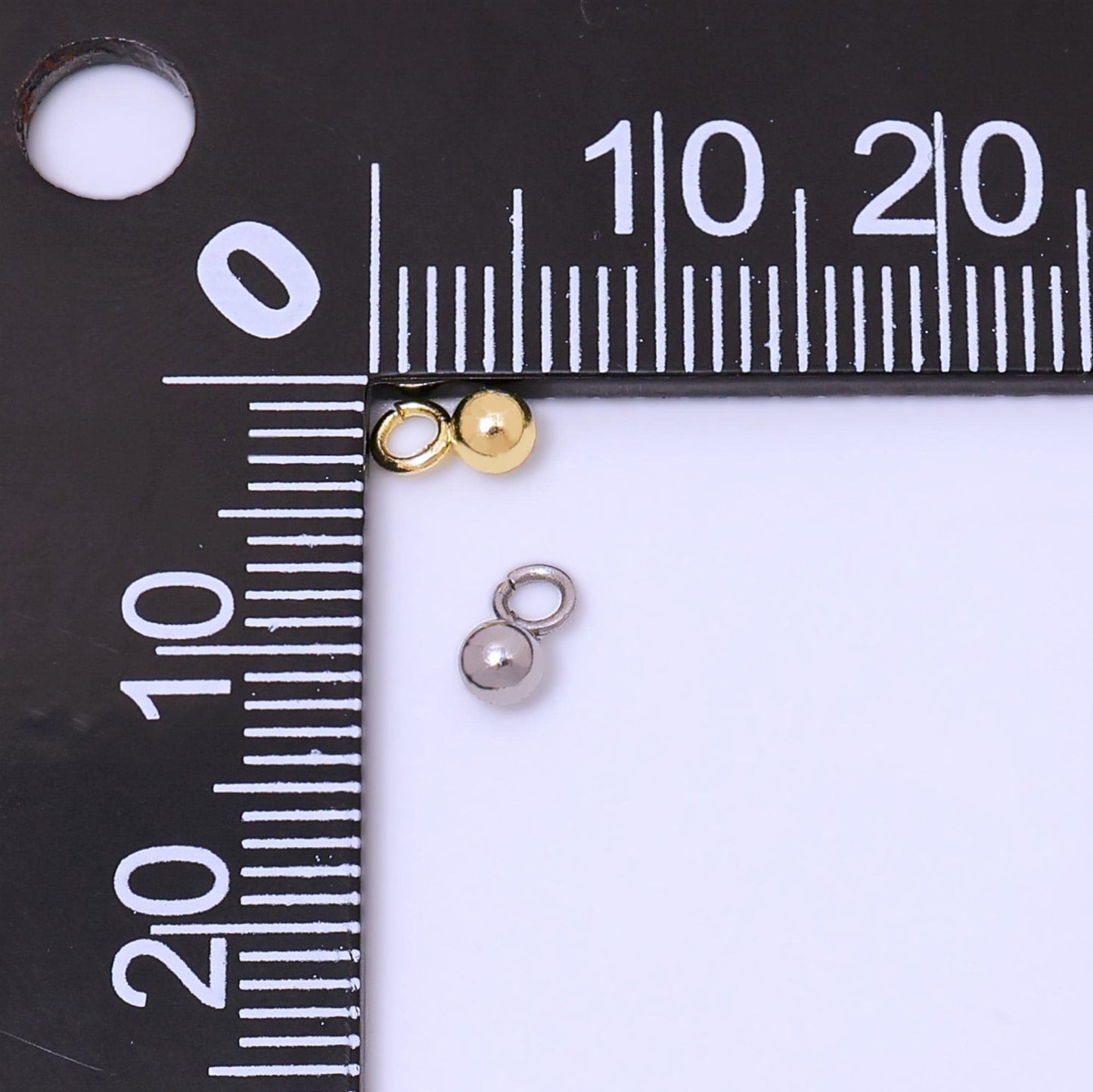 PVD Gold Stainless Steel Minimalist Ball Bead Charm in Gold & Silver Pickle Ball Charm | P737