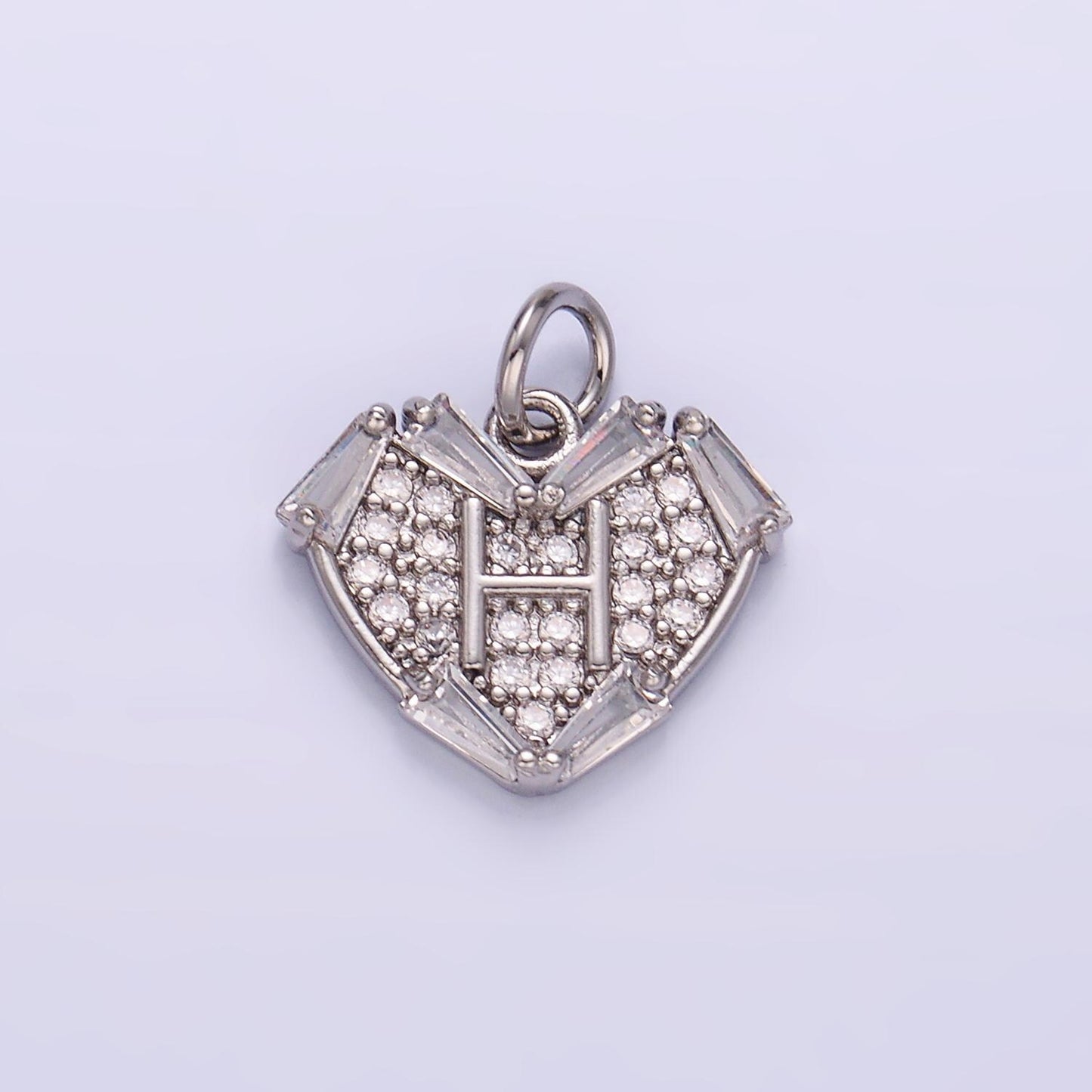 Mini 24K Gold Filled Micro Paved CZ Heart Charm in Gold & Silver | W801