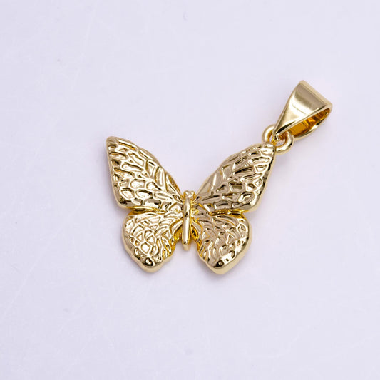 Monarch butterfly pendant in 18k gold fill butterfly charm for necklace earring jewelry making AA749