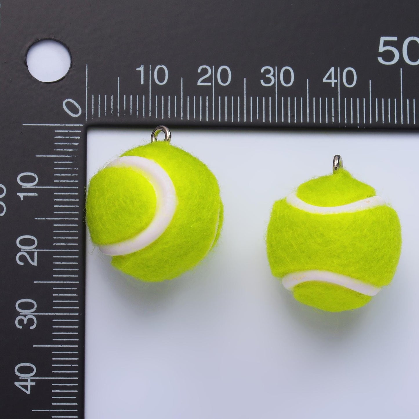 Green Fuzzy Tennis Ball Charm Tennis Sport Lovers for Bag Charm Earring Tumbler Key Chain Charm M538