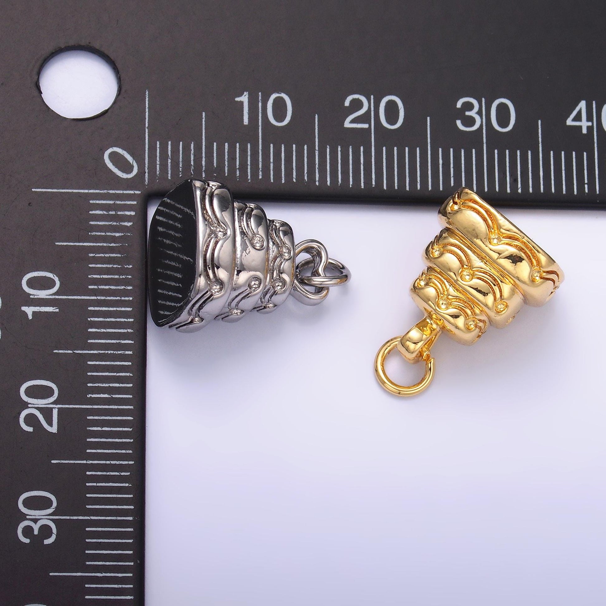 3D Mini Tier Birthday Cake Charm gold filled Celebration charm Wedding Cake Inspired | D628
