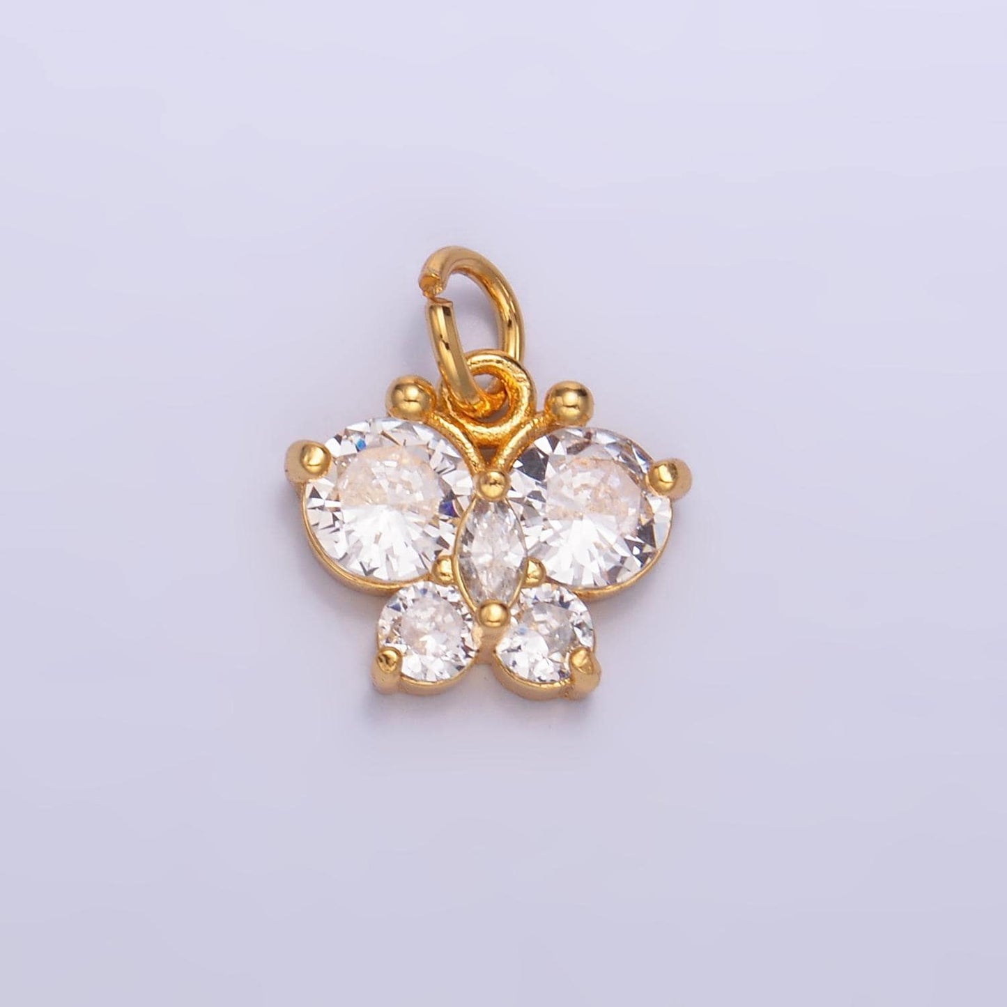 Mini 24k gold filled butterfly charm Multi Color mariposa charm for bracelet necklace earring component | M806