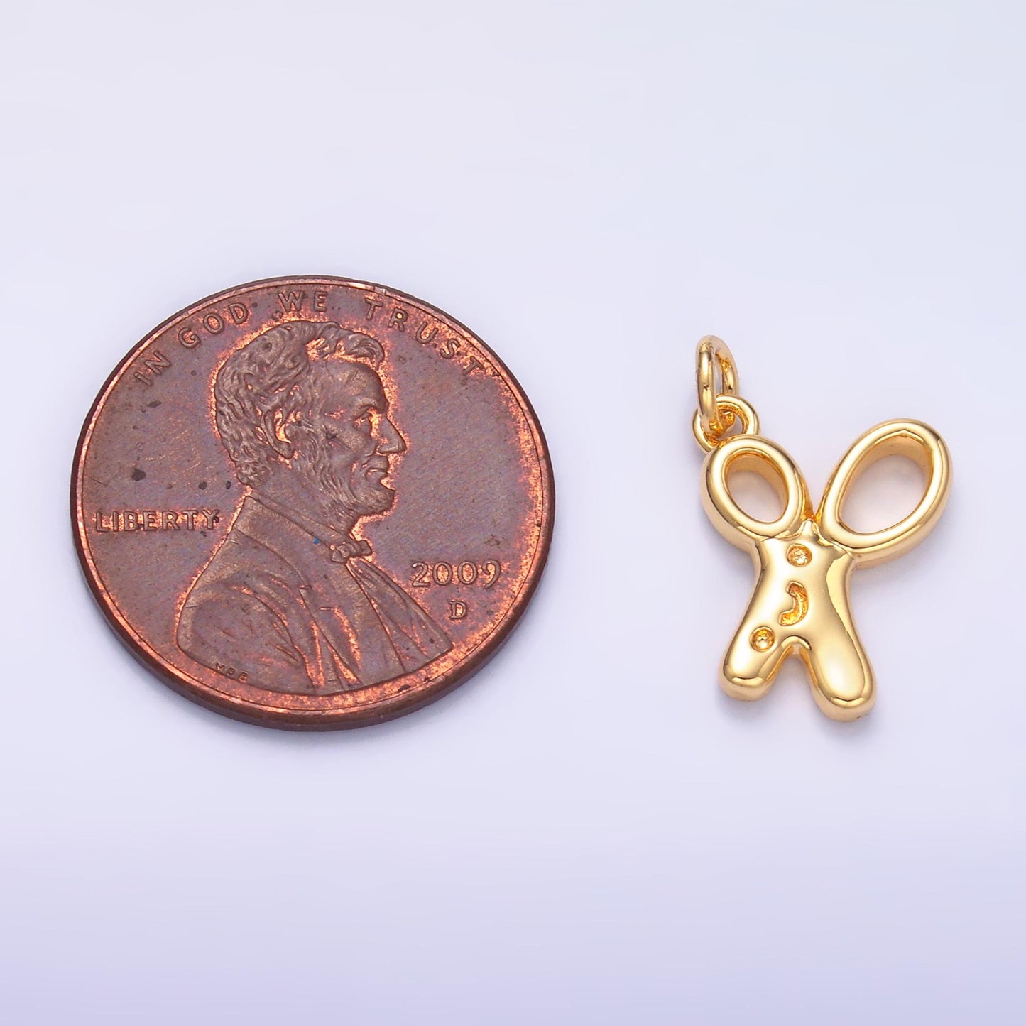 Mini 24k Gold Filled Scissor Pendant Charm For Kindergarten Teacher Appreciation Gift Jewelry Making Supply M707