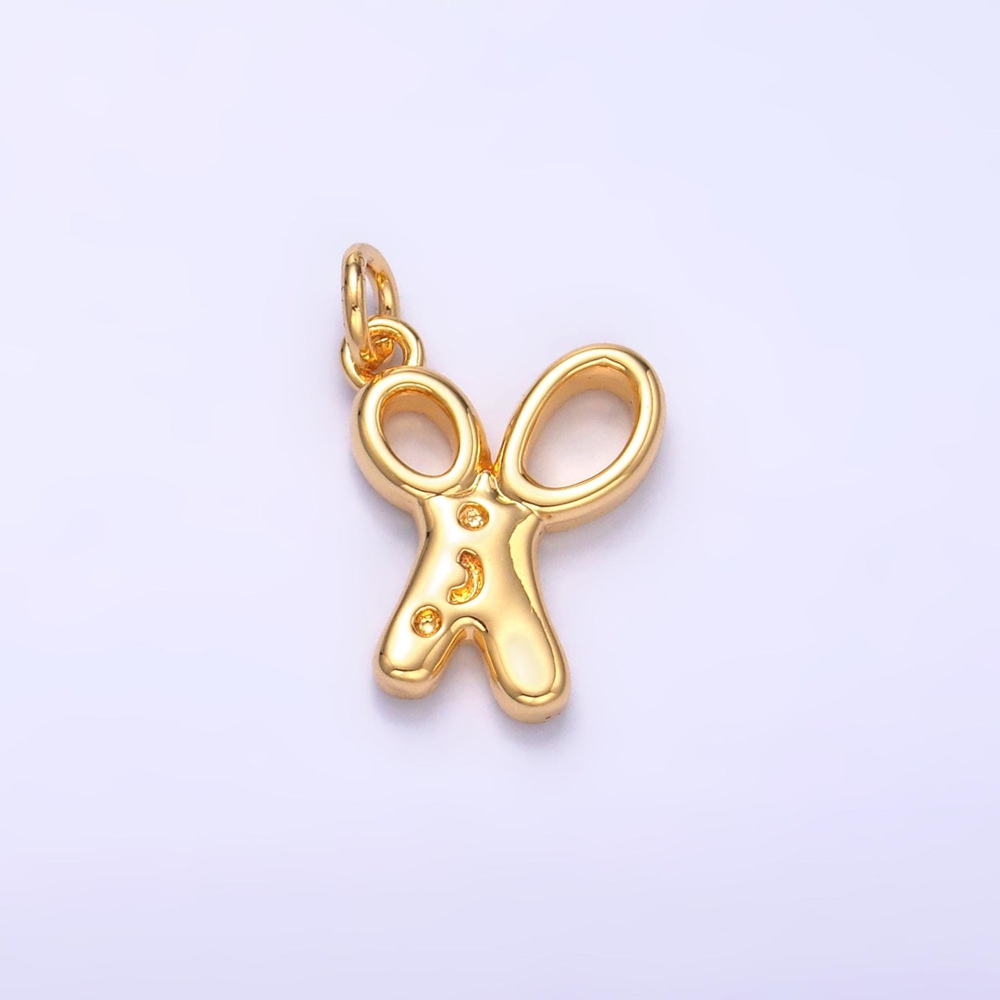 Mini 24k Gold Filled Scissor Pendant Charm For Kindergarten Teacher Appreciation Gift Jewelry Making Supply M707