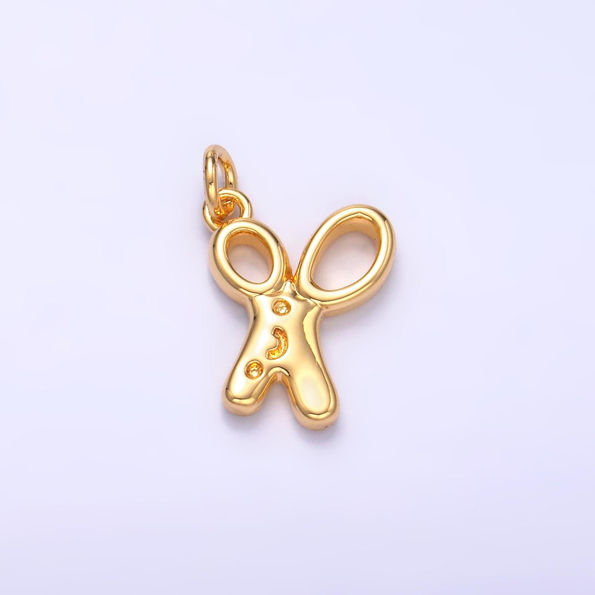 Mini 24k Gold Filled Scissor Pendant Charm For Kindergarten Teacher Appreciation Gift Jewelry Making Supply M707