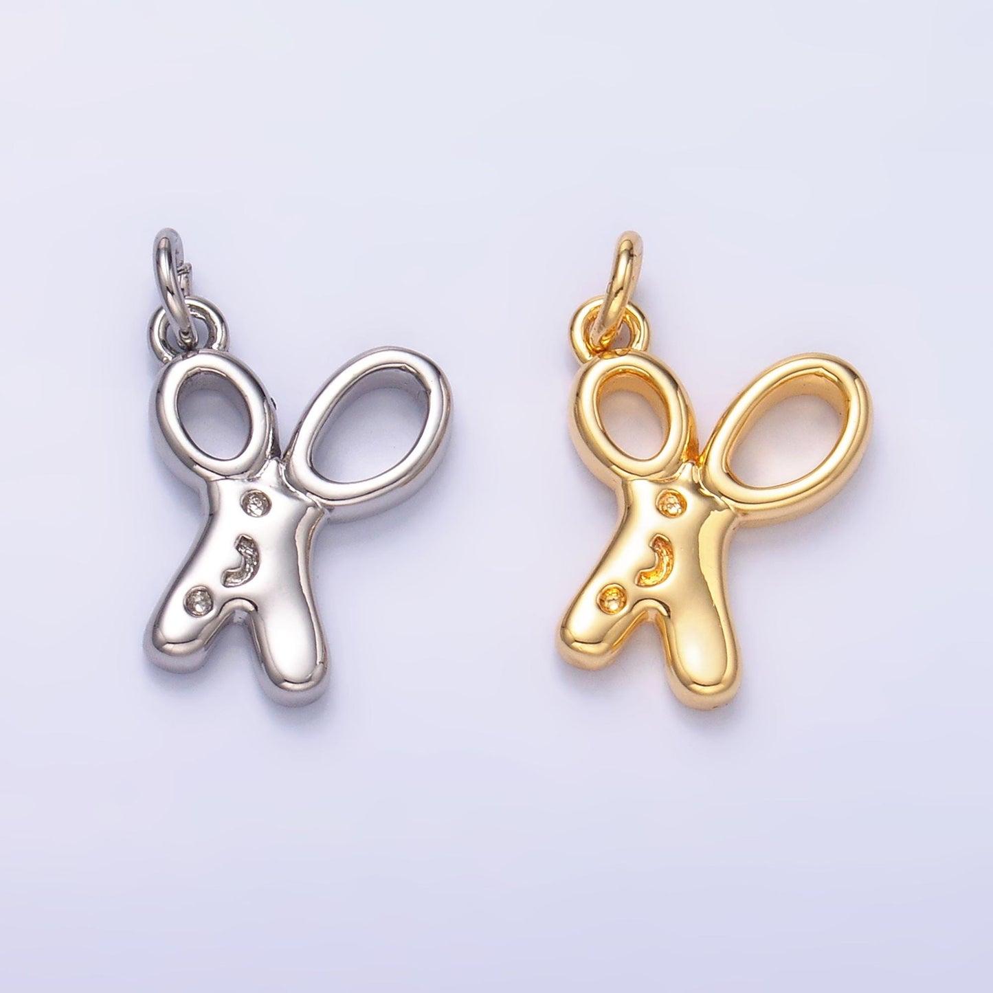 Mini 24k Gold Filled Scissor Pendant Charm For Kindergarten Teacher Appreciation Gift Jewelry Making Supply M707