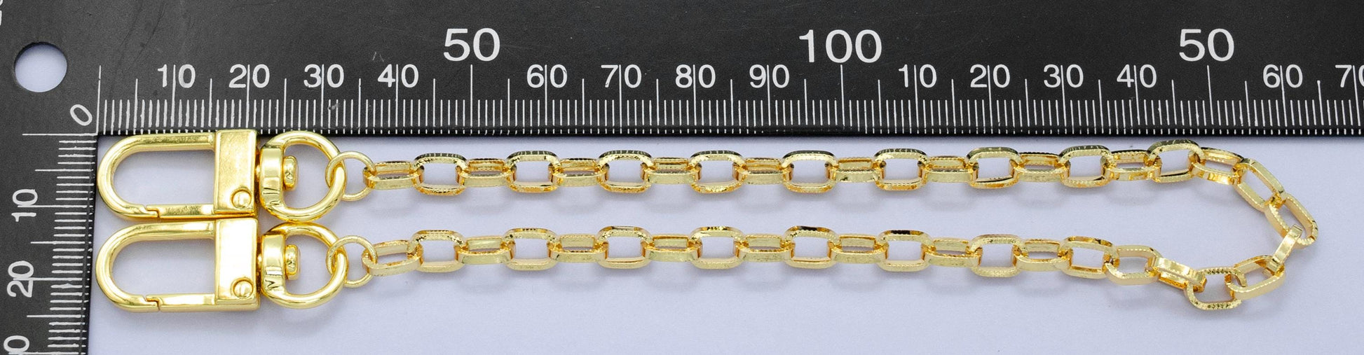 Long 24k Gold Filled Oval Paper Clip chain 11.5 inch for Party Bag Charm Supply DIY Supply for Purse Charm Jewelry Making WA-2925