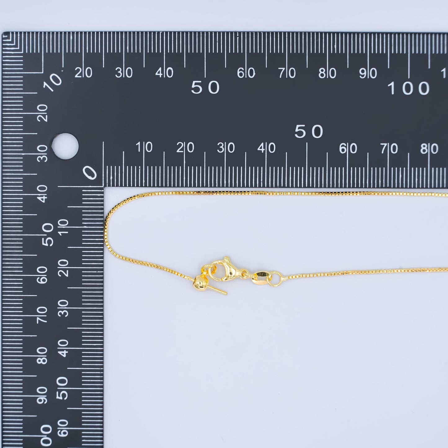 Dainty Threader Box Chain adjustable necklace ready to wear 24k gold filled necklace dainty chain for jewelry making with charm WA2738