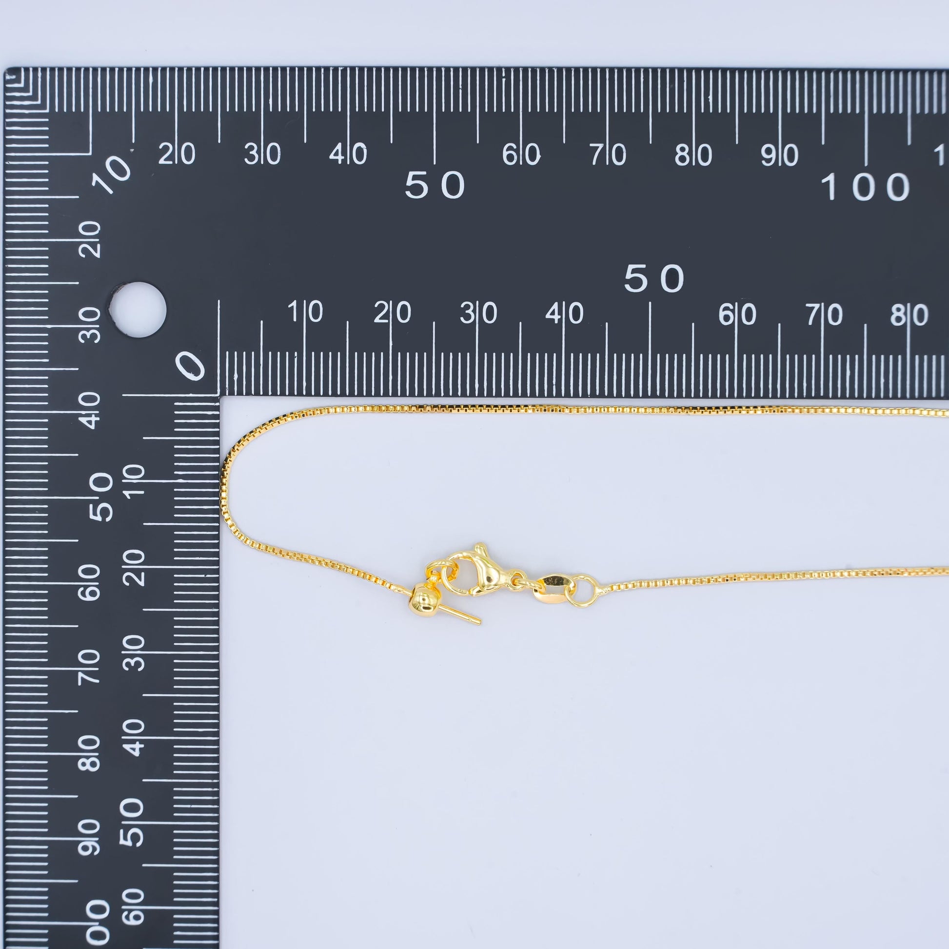 Dainty Threader Box Chain adjustable necklace ready to wear 24k gold filled necklace dainty chain for jewelry making with charm WA2738