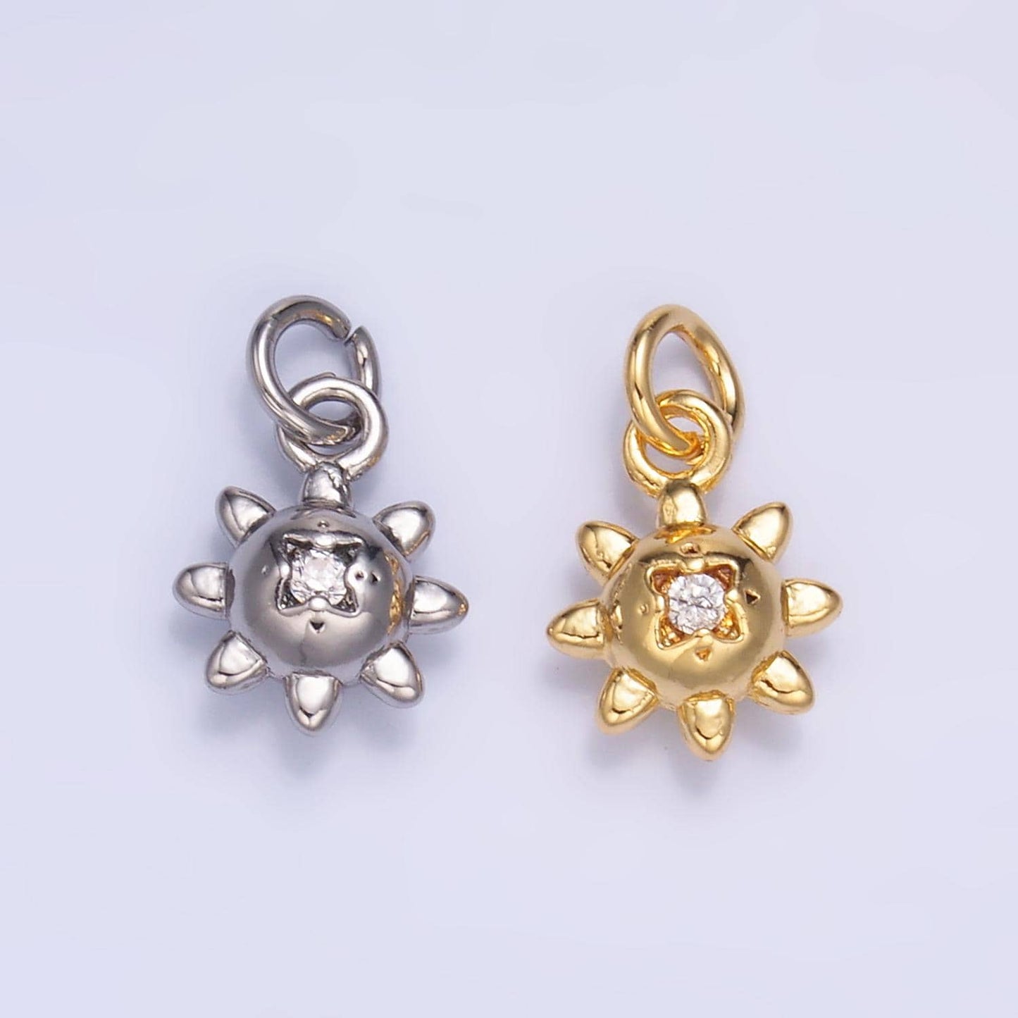 Mini Gold Sun Charm 24k gold filled Celestial charm for bracelet necklace jewelry making supply | W879