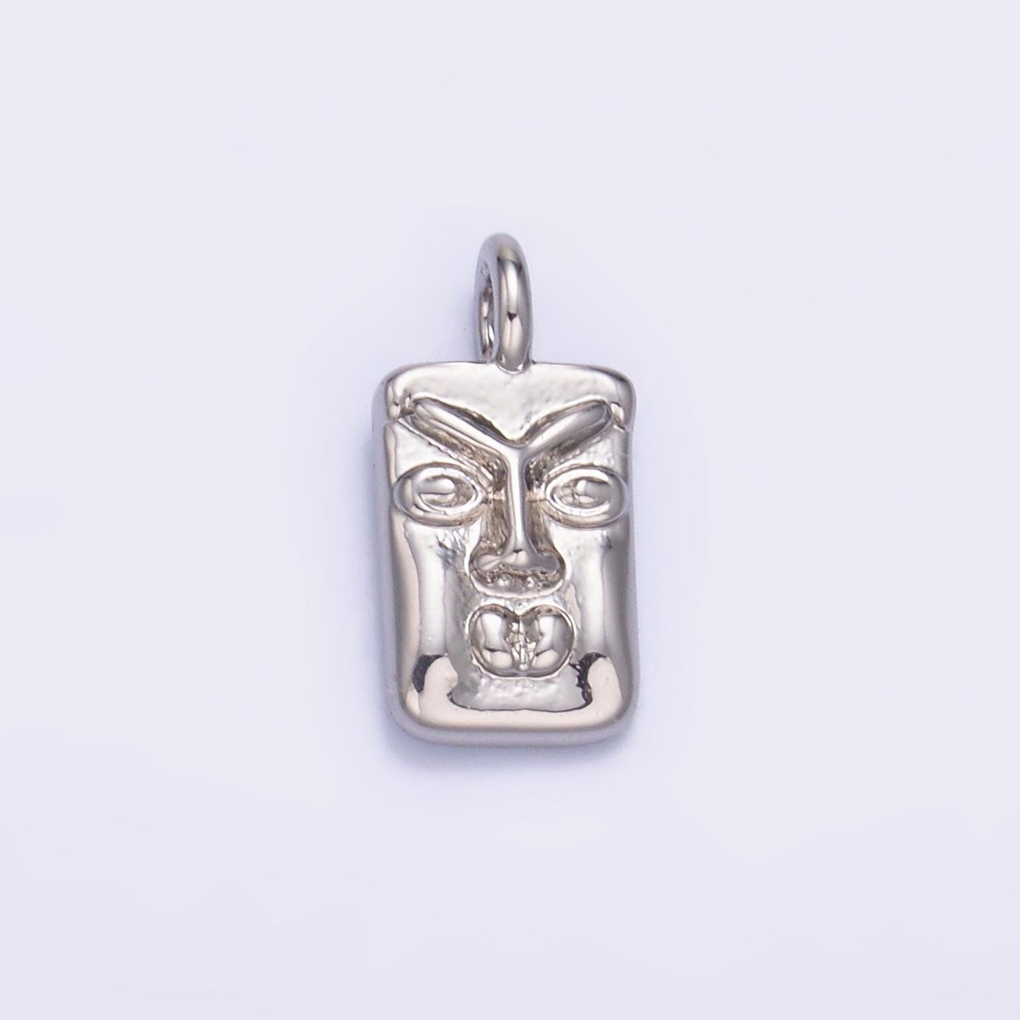 Mini Tiki Charm Polynesian Tiki Bar Decor Jewelry Silver Face Charm W866