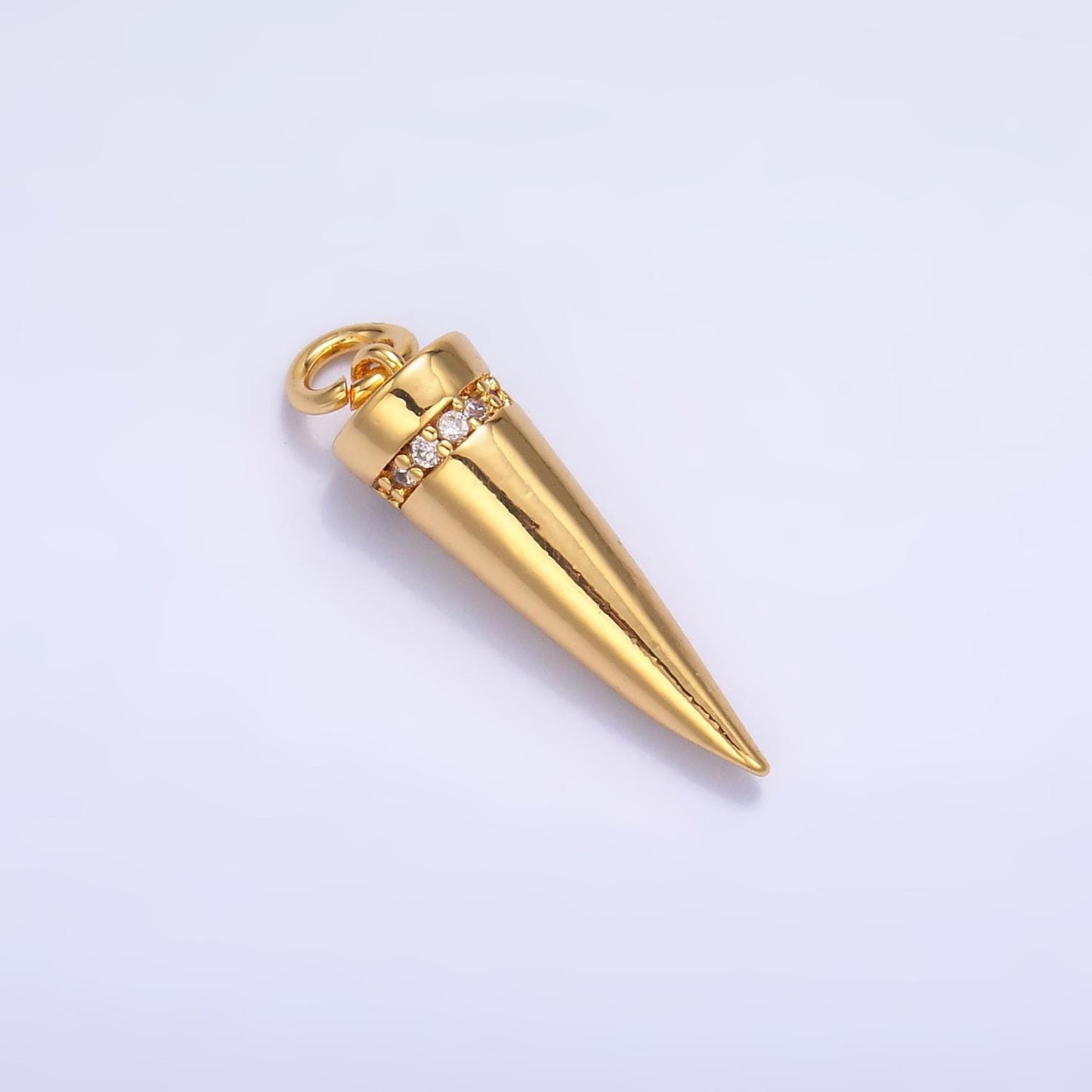 Mini Silver Pendulum charm 24k gold Spike Jewelry making, Jewelry component Stud Charm for Bracelet Earring Necklace Supply W881