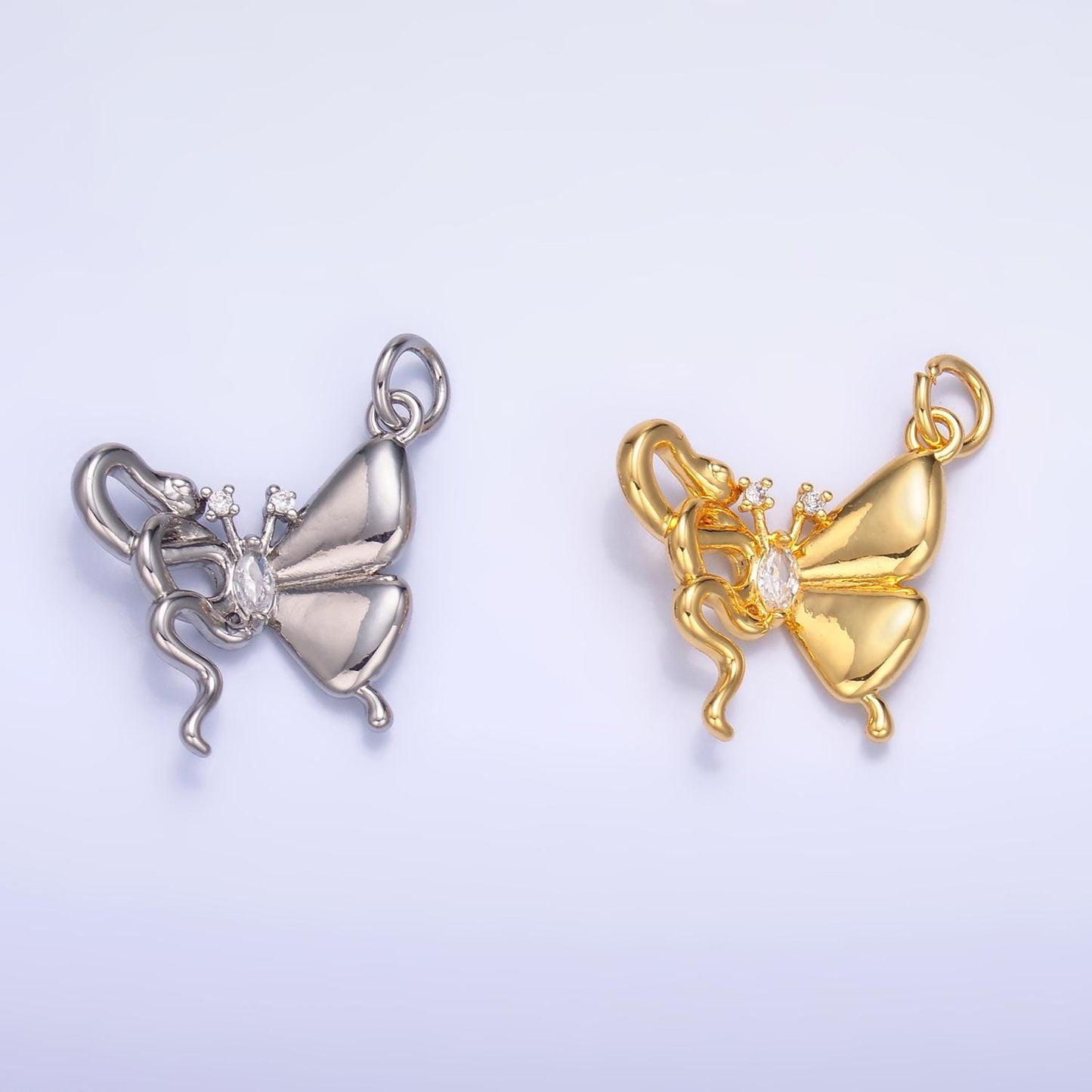 Gold Butterfly Charm 24K Gold Filled Mariposa Pendant Bracelet Necklace for DIY Jewelry Making Supply M176