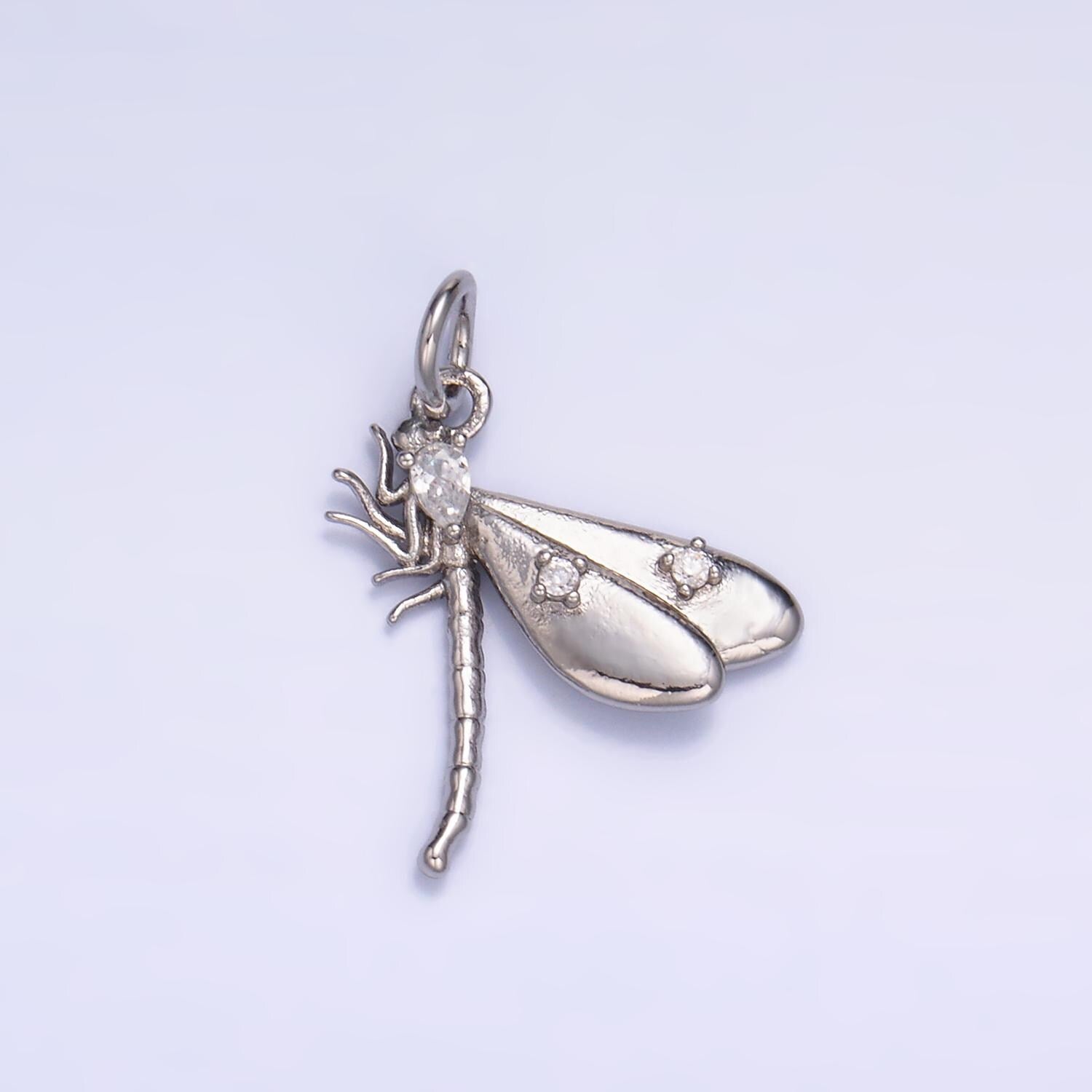 Silver Dragonfly Charm 24K Gold Filled Insect Pendant Animal Bracelet Necklace for DIY Jewelry Making Supply M175