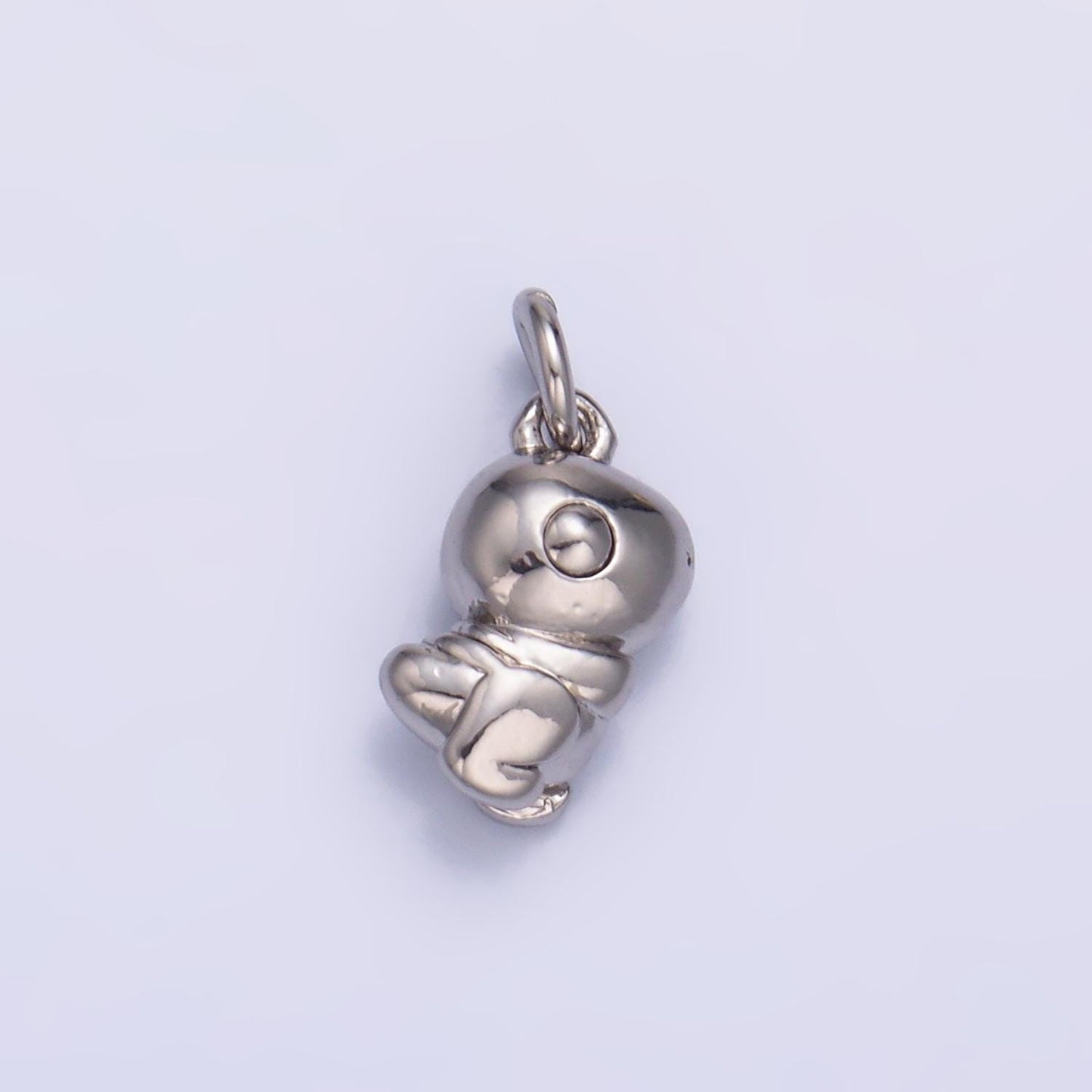 Silver Dino Charm 24K Gold Filled Dinosaurs Pendant Animal Bracelet Necklace for DIY Jewelry Making Supply W-87