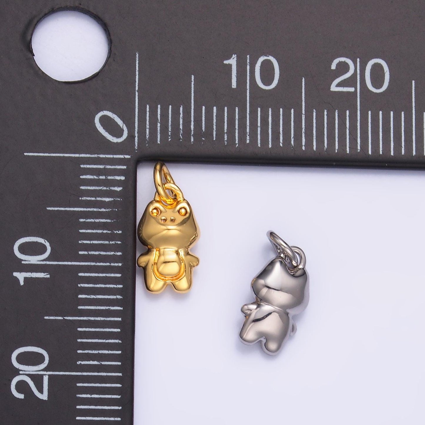 Silver Frog Charm 24K Gold Filled Forggy Pendant Animal Bracelet Necklace for DIY Jewelry Making Supply W-873