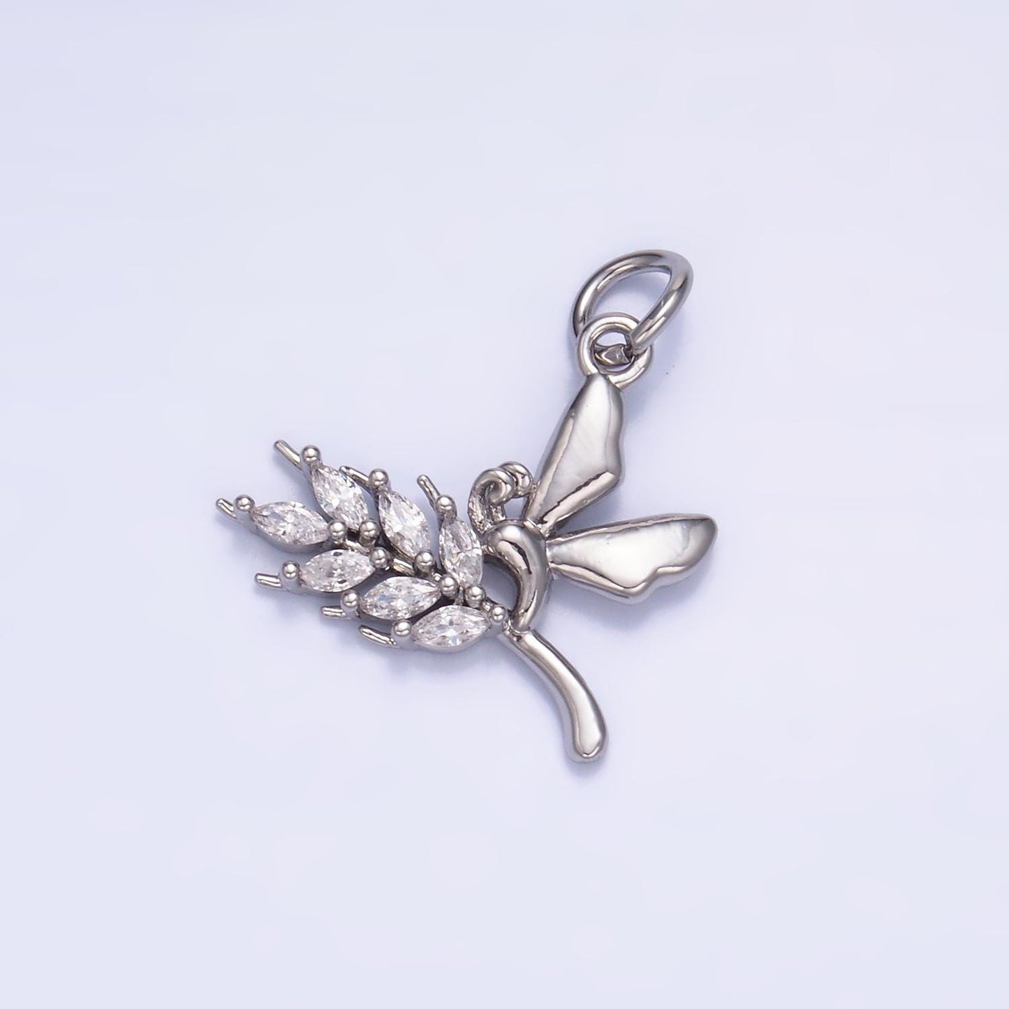 Silver Butterfly Charm 24K Gold Filled Insect Pendant Animal Bracelet Necklace for DIY Jewelry Making Supply W885