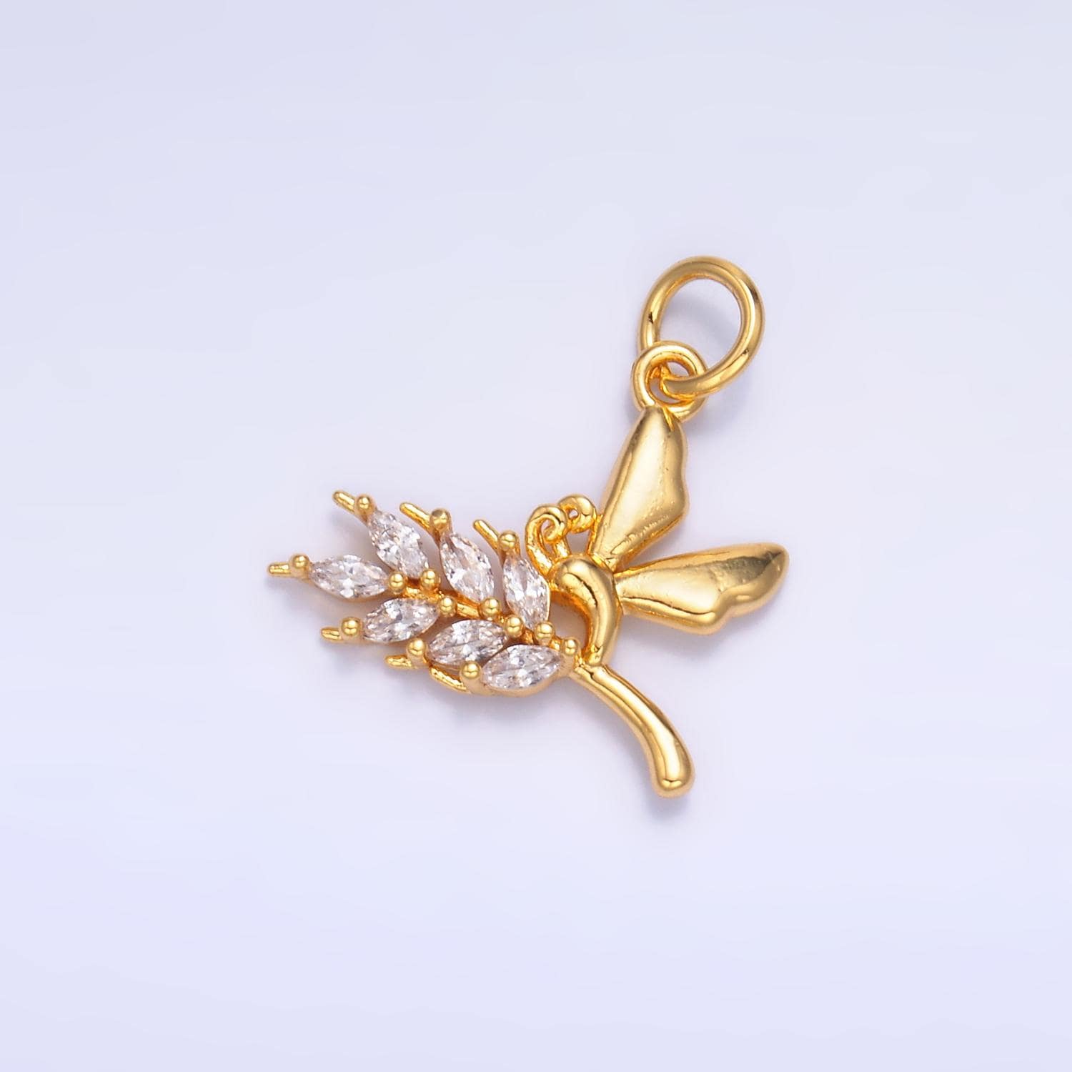 Silver Butterfly Charm 24K Gold Filled Insect Pendant Animal Bracelet Necklace for DIY Jewelry Making Supply W885