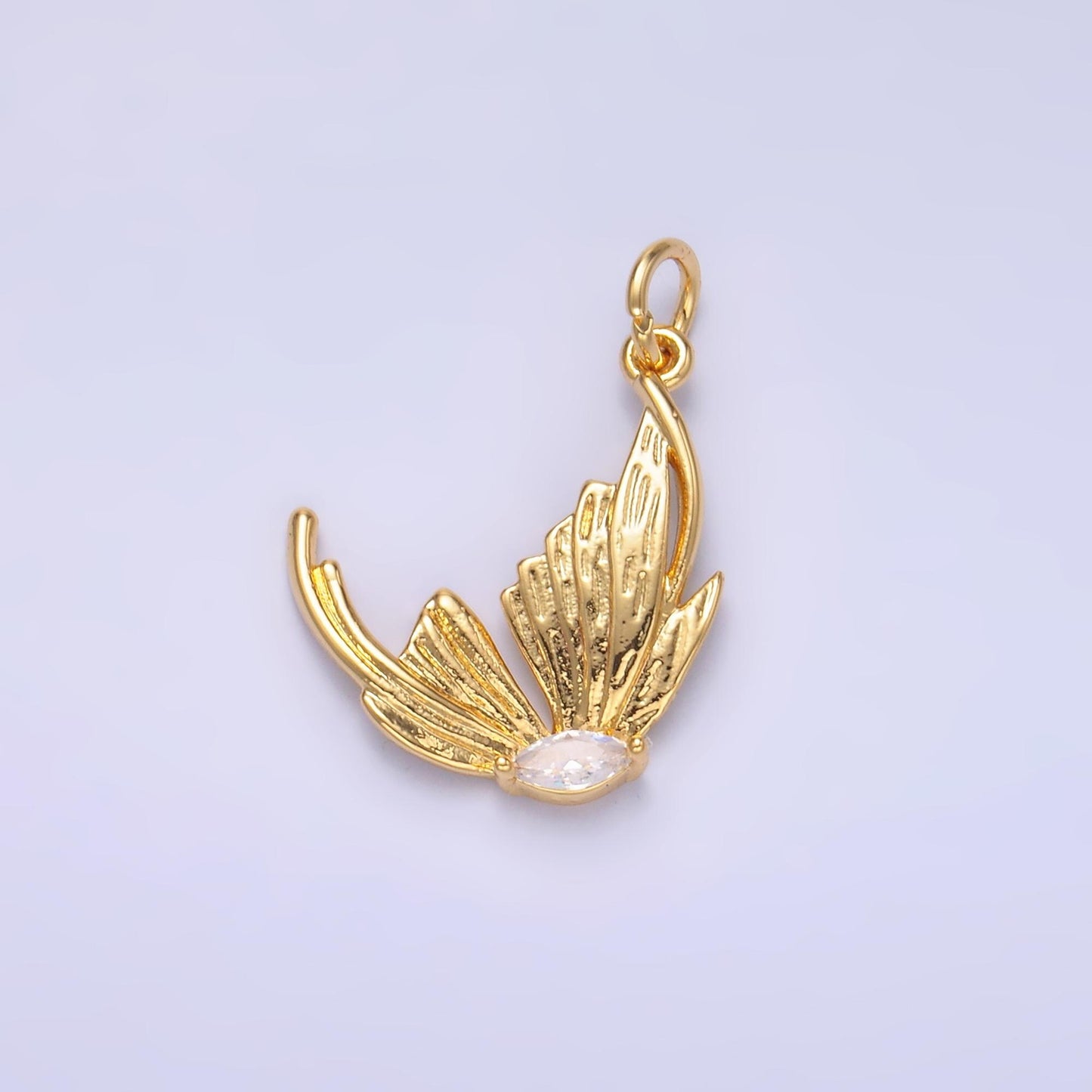Cubic Butterfly Charm 24K Gold Filled Flower Pendant Floral Necklace for DIY Jewelry Making Supply M263