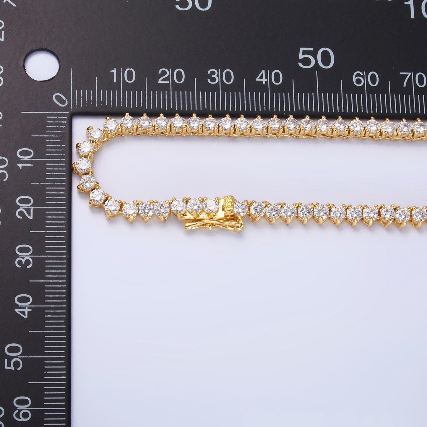 Round Cubic Zirconia Tennis Necklace , Diamond Necklace , 14K Gold Filled Tennis Necklace, Gift for her wa-3027