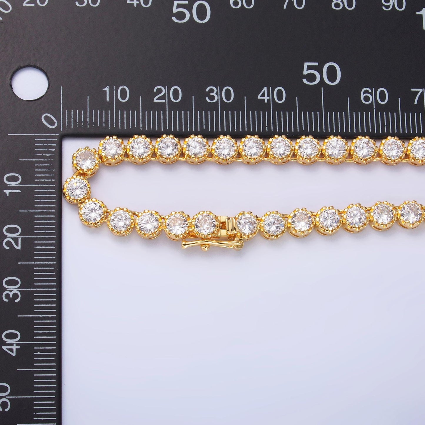 Round Cubic Zirconia Tennis Necklace , Diamond Necklace , 14K Gold Filled Tennis Necklace, Gift for her WA-3025